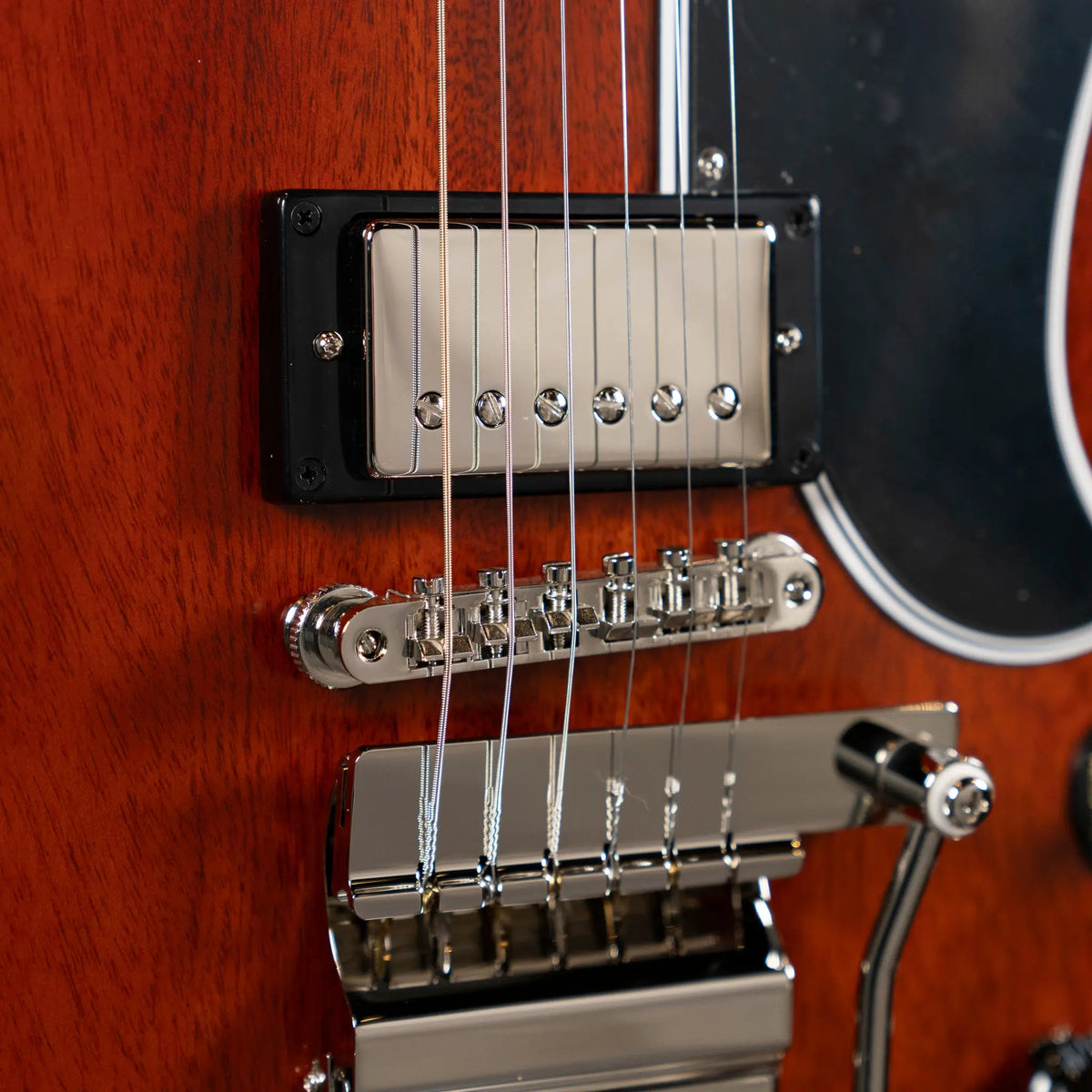 Epiphone Inspired by Gibson Custom 1964 SG Standard with Maestro Vibrola Reissue - Cherry Red - Midwood Guitar