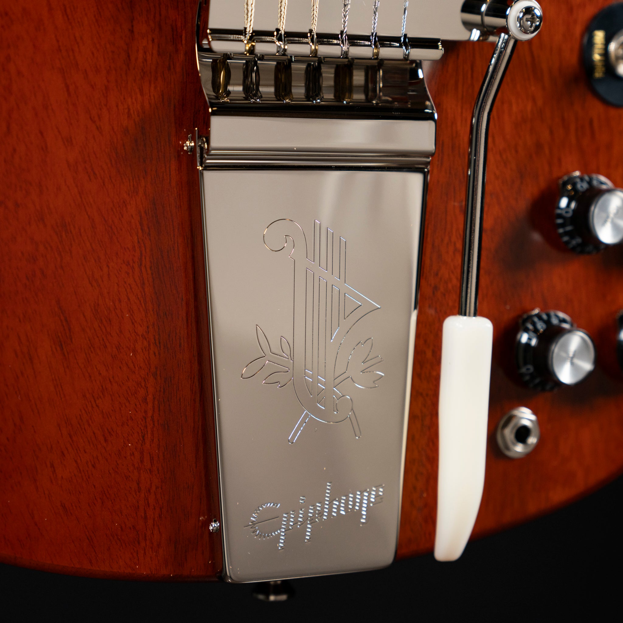 Epiphone Inspired by Gibson Custom 1964 SG Standard with Maestro Vibrola Reissue - Cherry Red - Midwood Guitar