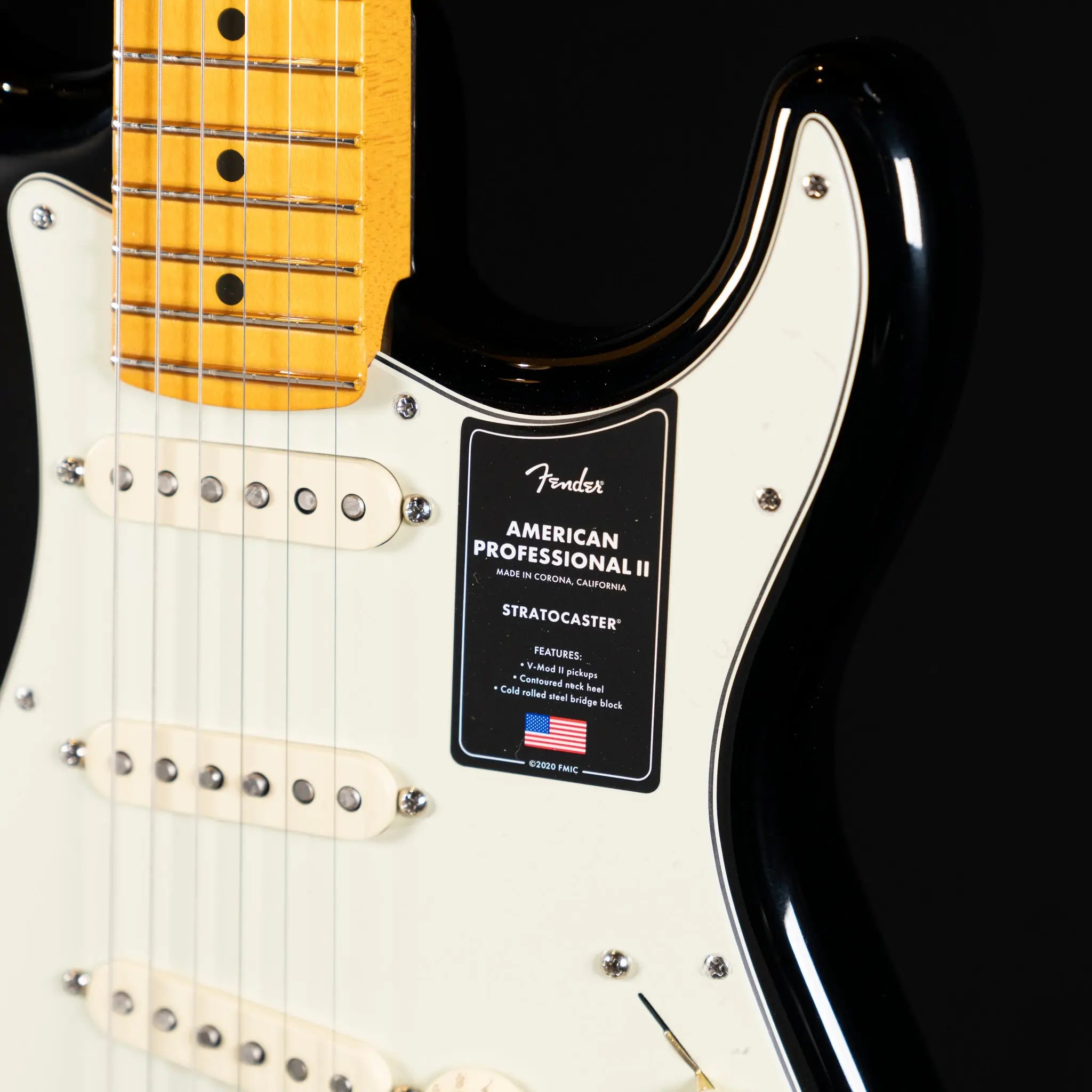 Fender American Pro II Stratocaster Black Maple Neck Fender American Pro II Stratocaster Black Maple Neck