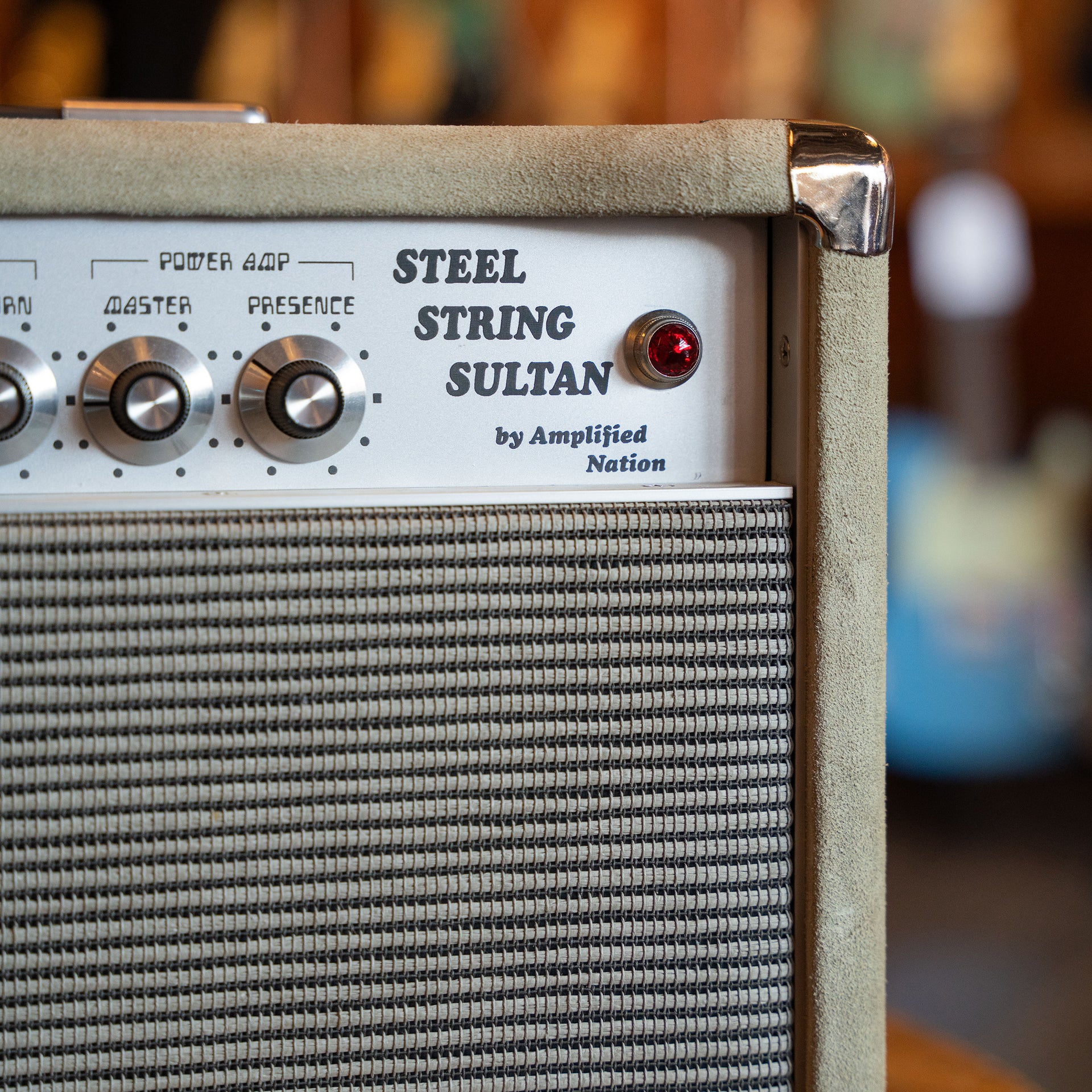 Preowned Amplified Nation Steel String Sultan Head - Silver Suede
