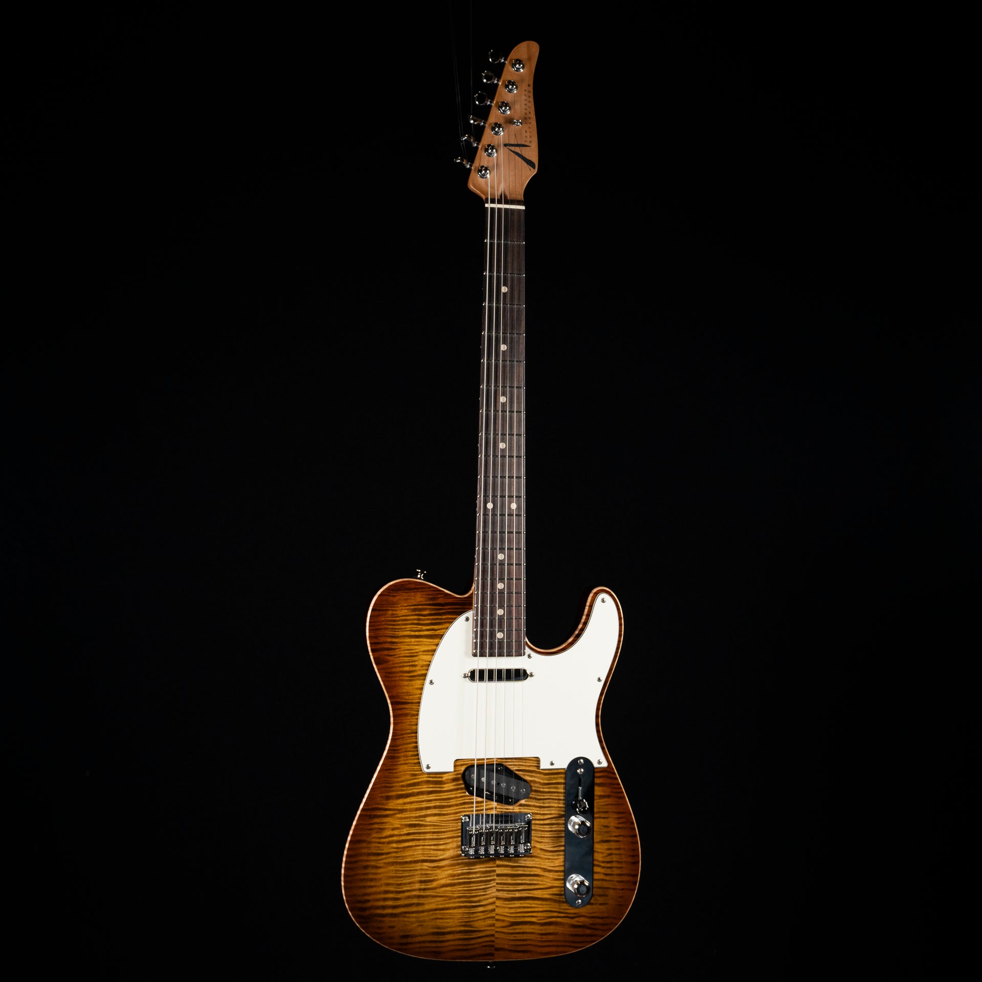 Tom Anderson Guitarworks Top T Classic - Light Tiger Eye Burst with binding