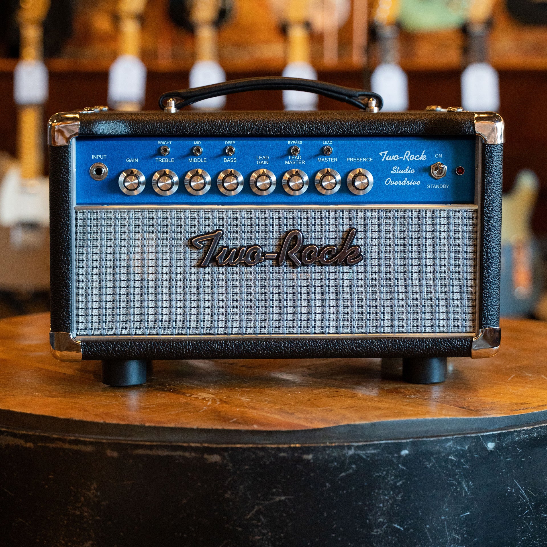Two-Rock Studio Overdrive Head Black Bronco W/Blue Faceplate