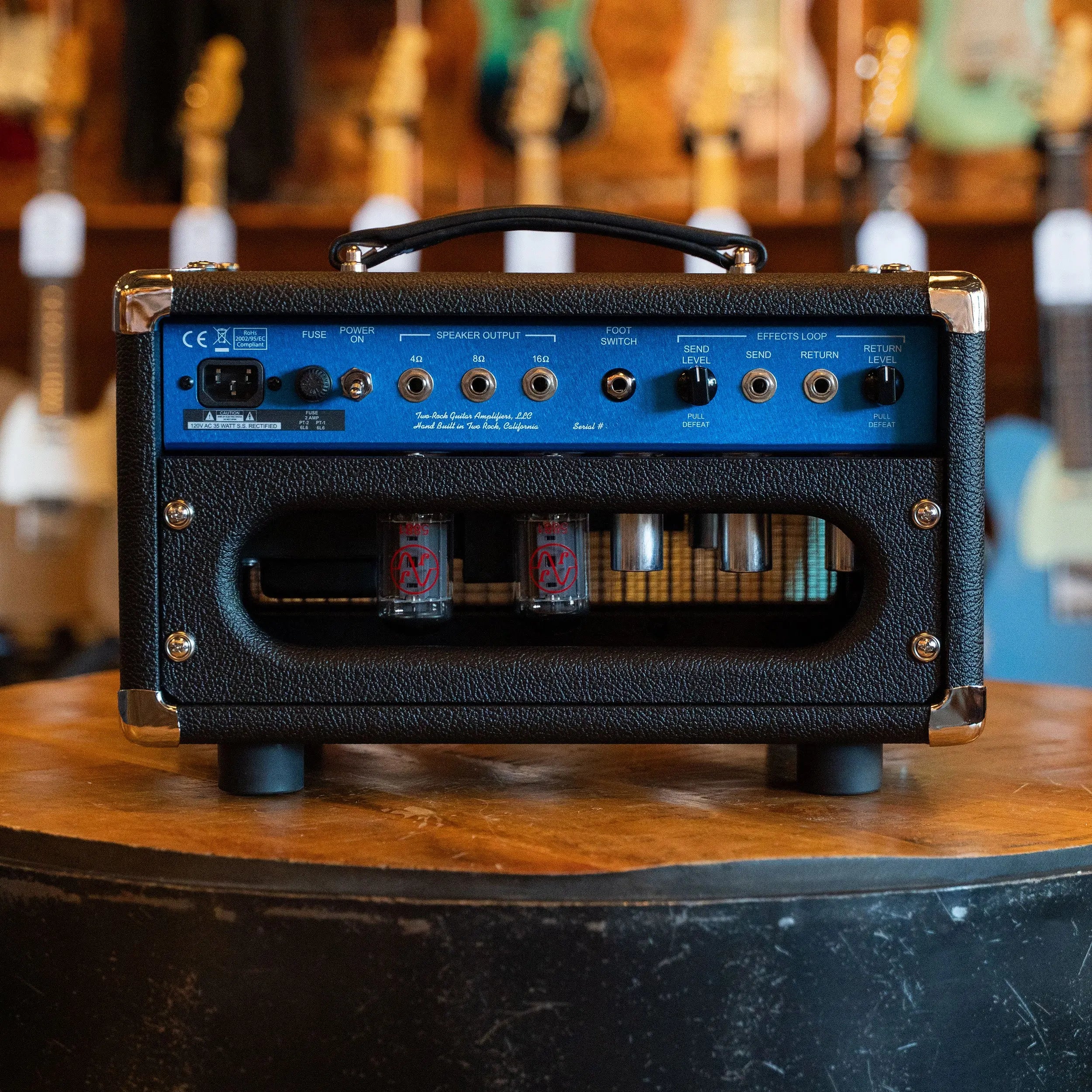 Two-Rock Studio Overdrive Head Black Bronco W/Blue Faceplate Two-Rock Amps