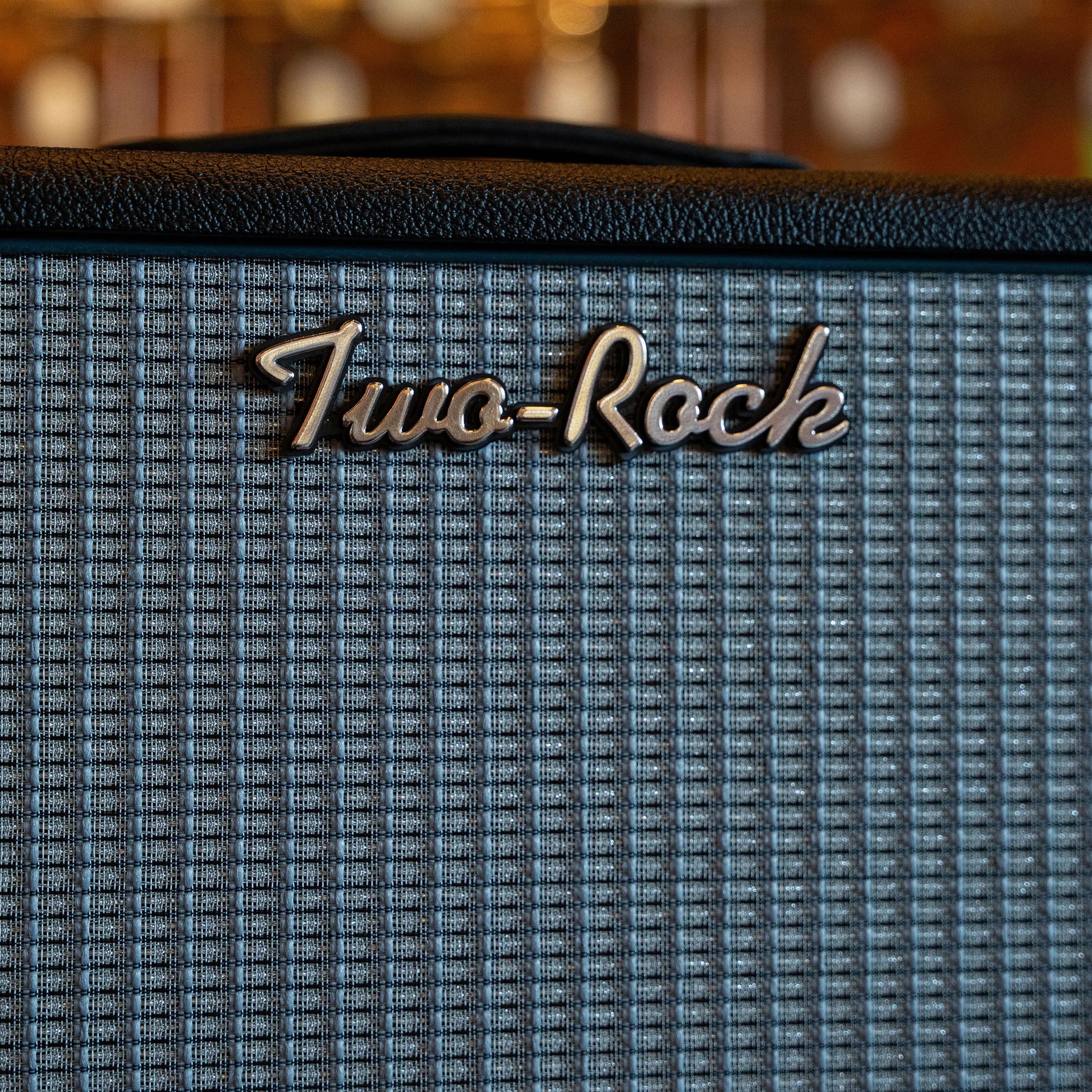 Two-Rock 1x12 Open Back Speaker Cabinet - Black Bronco w/Silver Cloth & Blue Piping Two-Rock Amps
