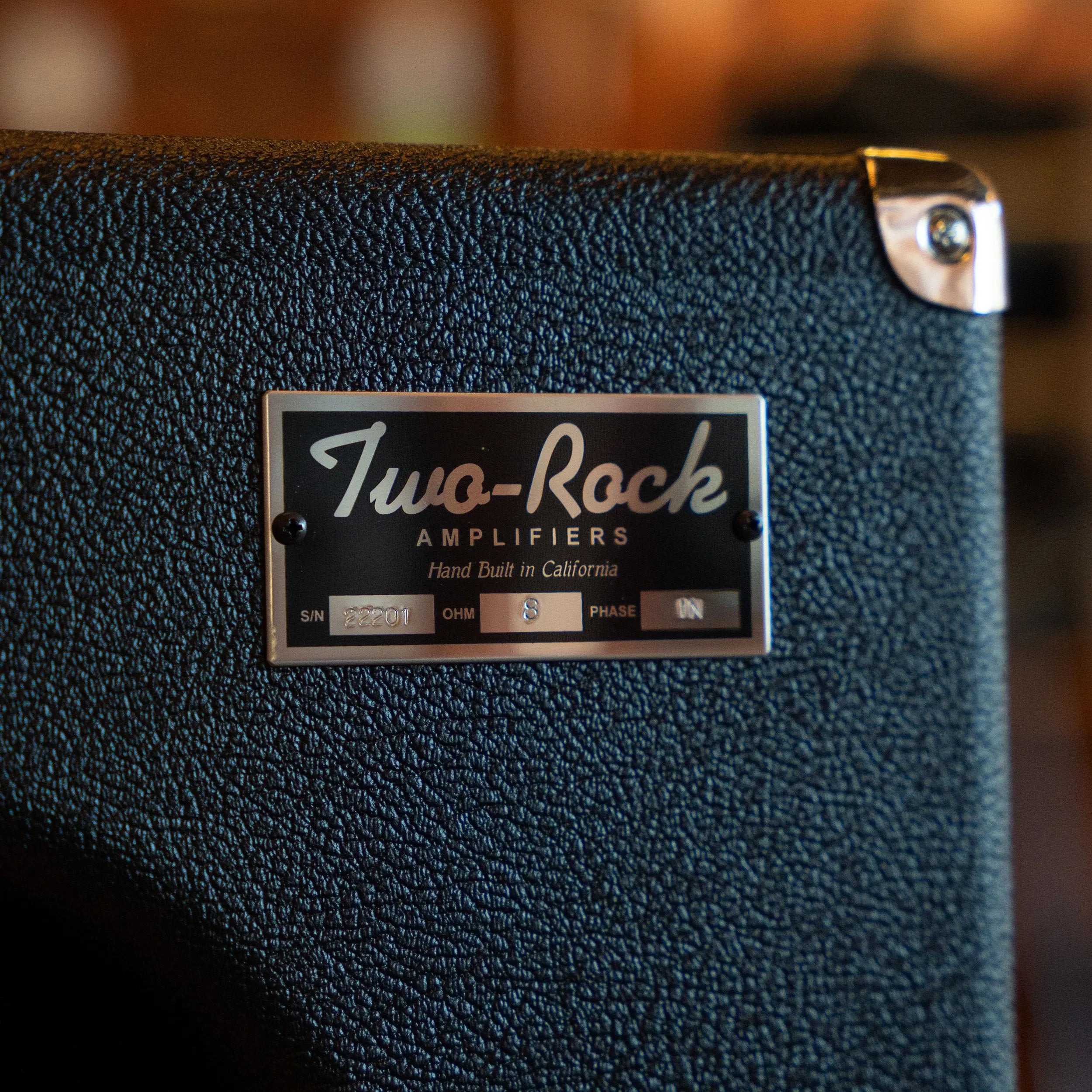 Two-Rock 1x12 Open Back Speaker Cabinet - Black Bronco w/Silver Cloth & Blue Piping Two-Rock Amps