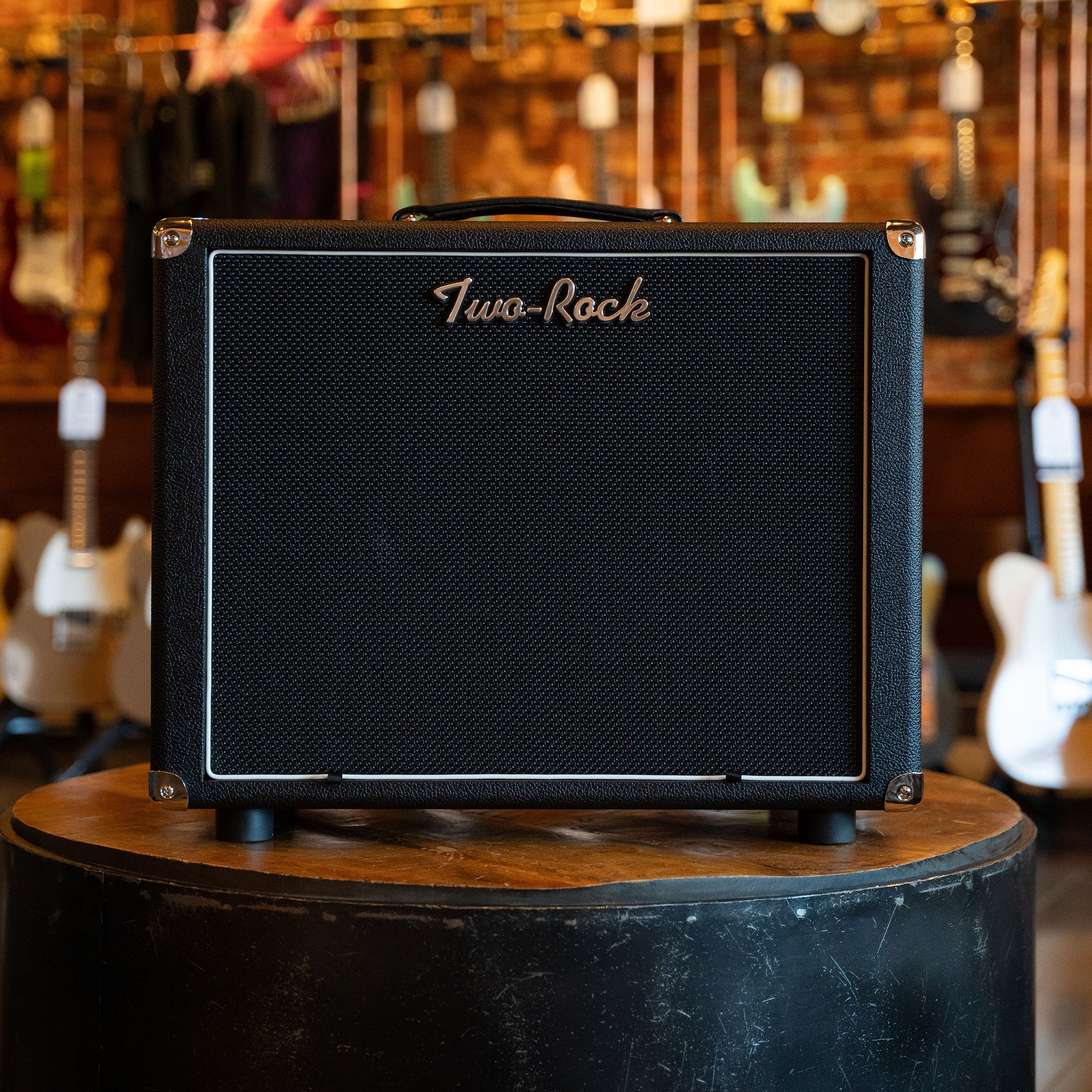 Two-Rock 1x12 Open Back Speaker Cabinet - Black Bronco w/Black Matrix Cloth/White Piping