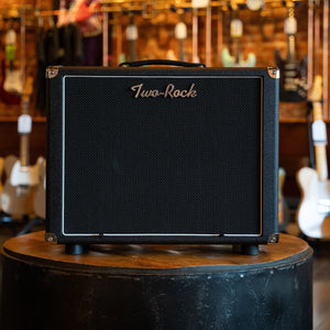 Two-Rock 1x12 Open Back Speaker Cabinet - Black Bronco w/Black Matrix Cloth/White Piping
