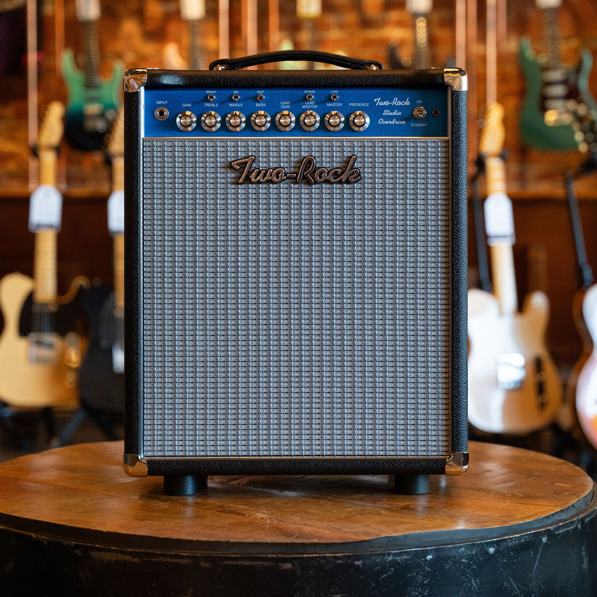 Two-Rock Studio Overdrive Combo Black Bronco W/Blue Faceplate