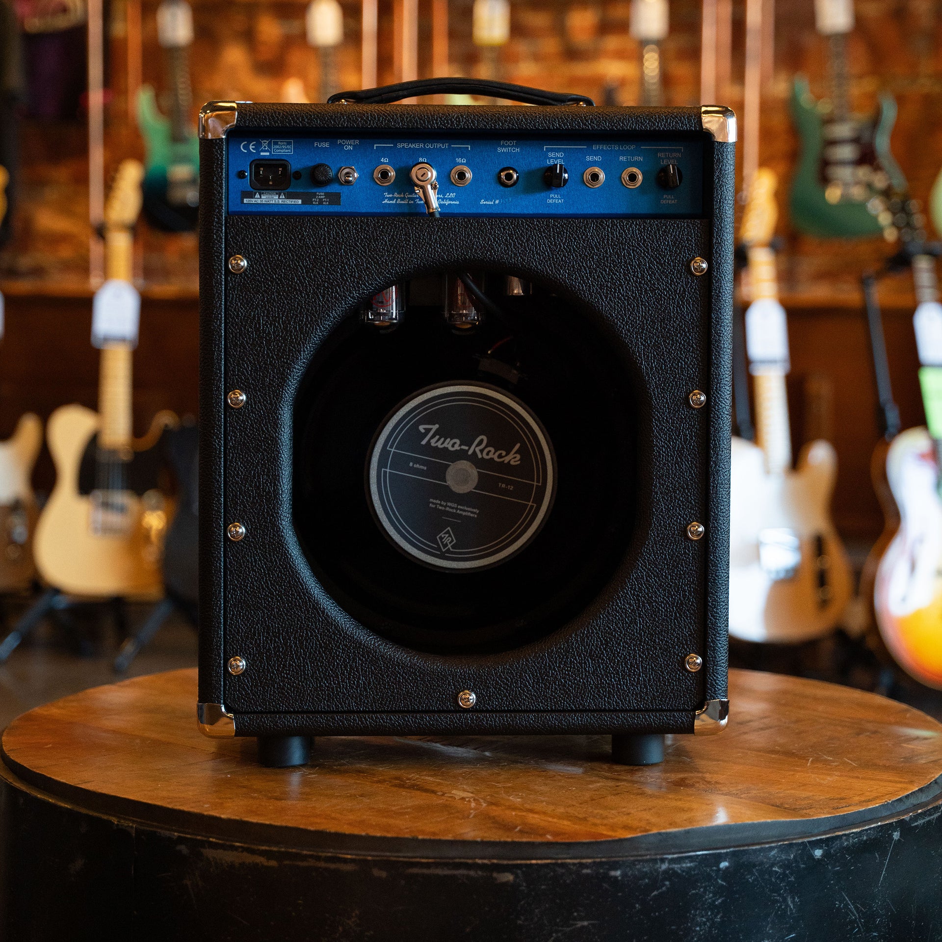 Two-Rock Studio Overdrive Combo Black Bronco W/Blue Faceplate
