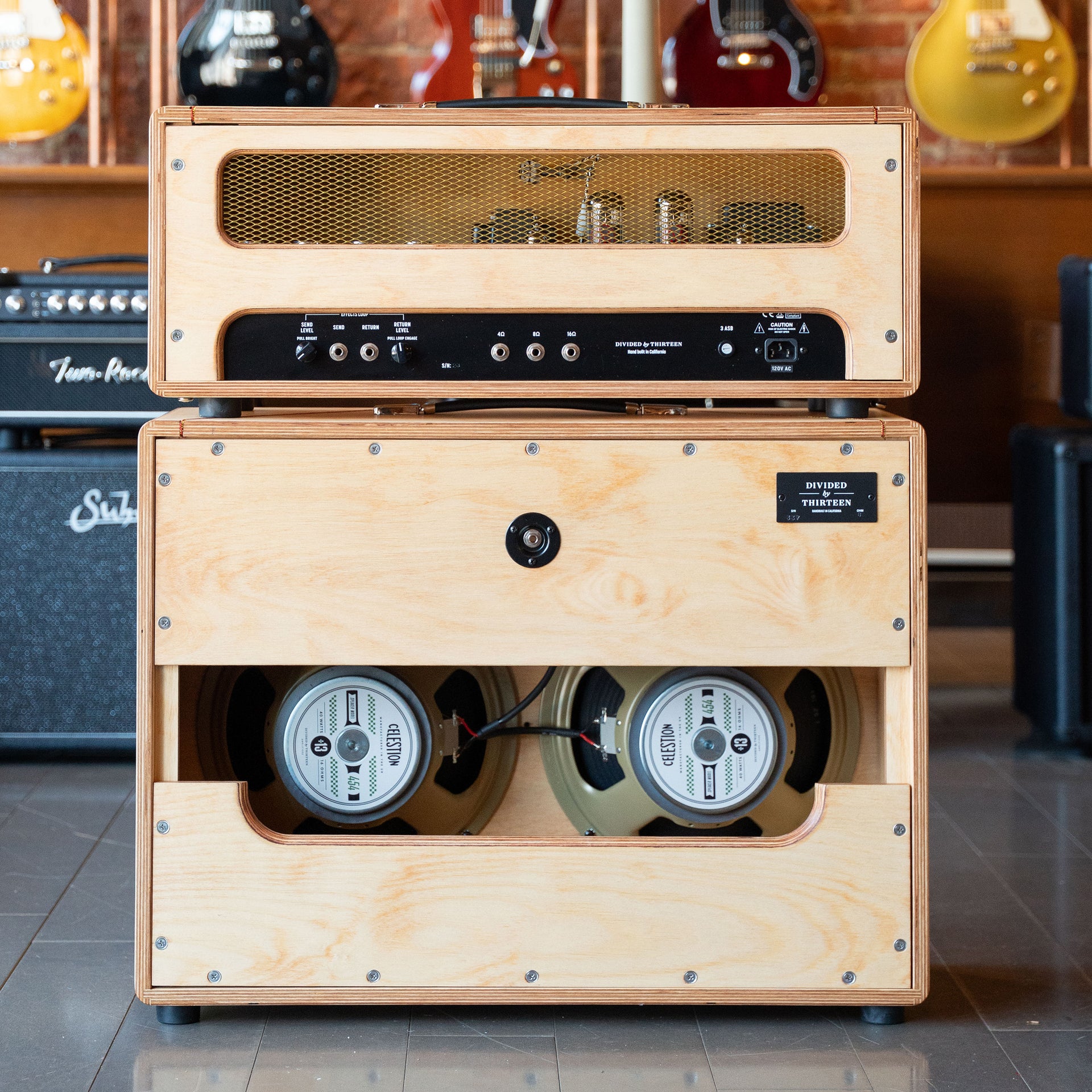 Divided By 13 BW1969 Head & Matching 2 x 12 Cab- Natural Wood, Golden Pecan Stain