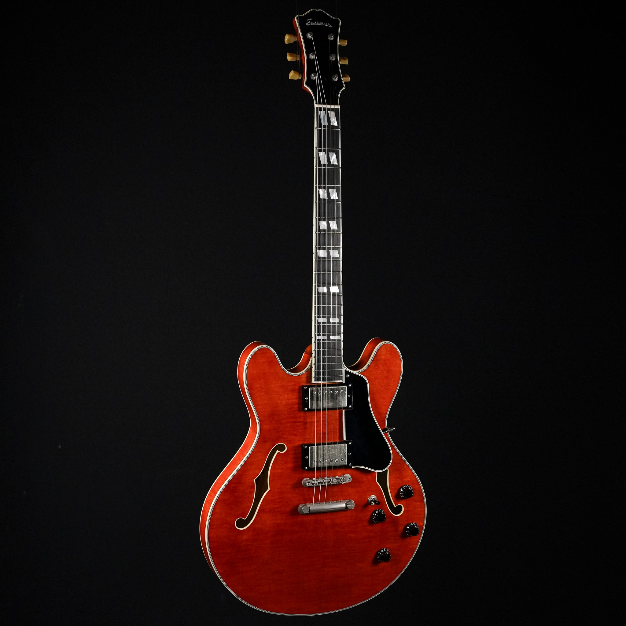 2025 Eastman T59/TV Semi-Hollow Electric Guitar - Amber Burst - Midwood Guitar