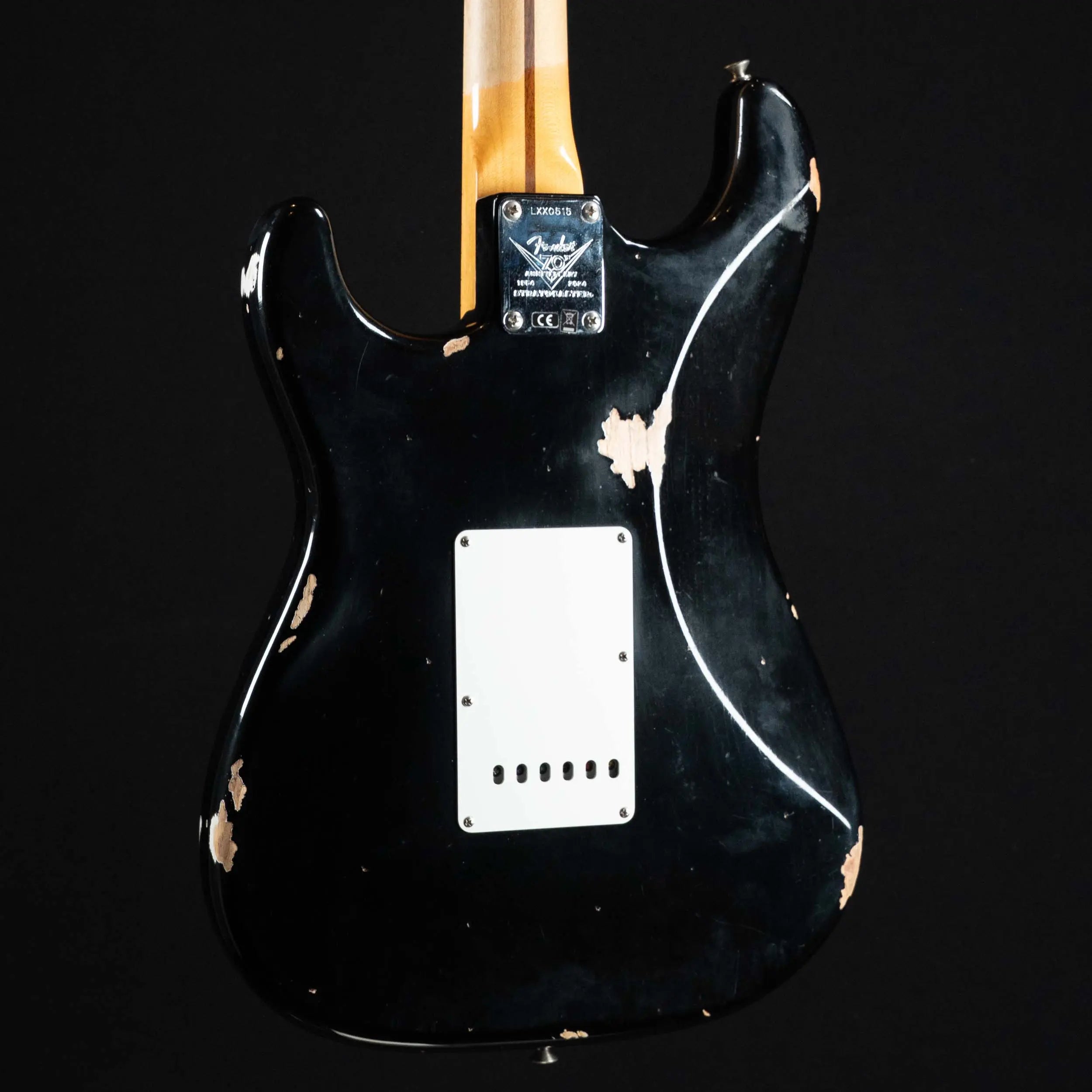 2024 Fender Custom Shop Limited Fat 1954 Stratocaster Relic Aged Black | Preowned - Midwood Guitar