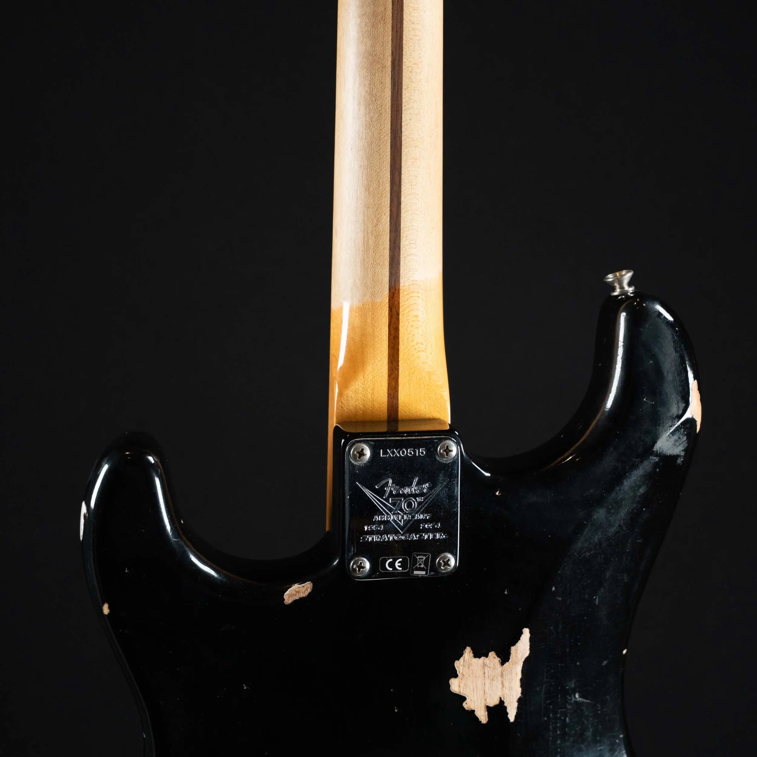 2024 Fender Custom Shop Limited Fat 1954 Stratocaster Relic Aged Black | Preowned - Midwood Guitar