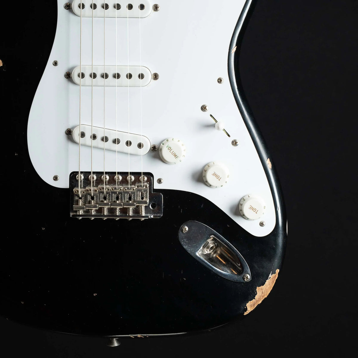 2024 Fender Custom Shop Limited Fat 1954 Stratocaster Relic Aged Black | Preowned - Midwood Guitar
