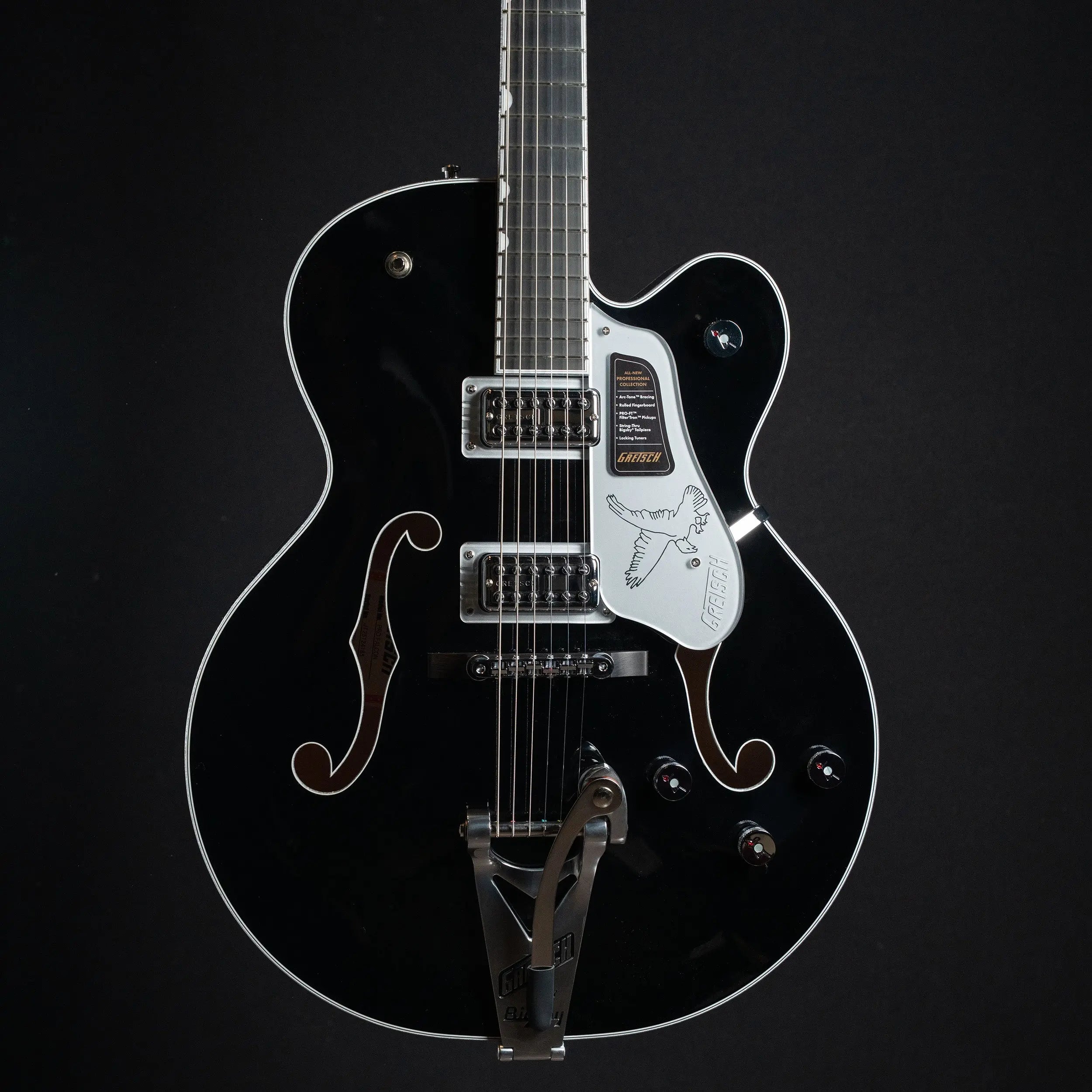 Gretsch Falcon Hollowbody with String-Thru Bigsby - Black Gretsch
