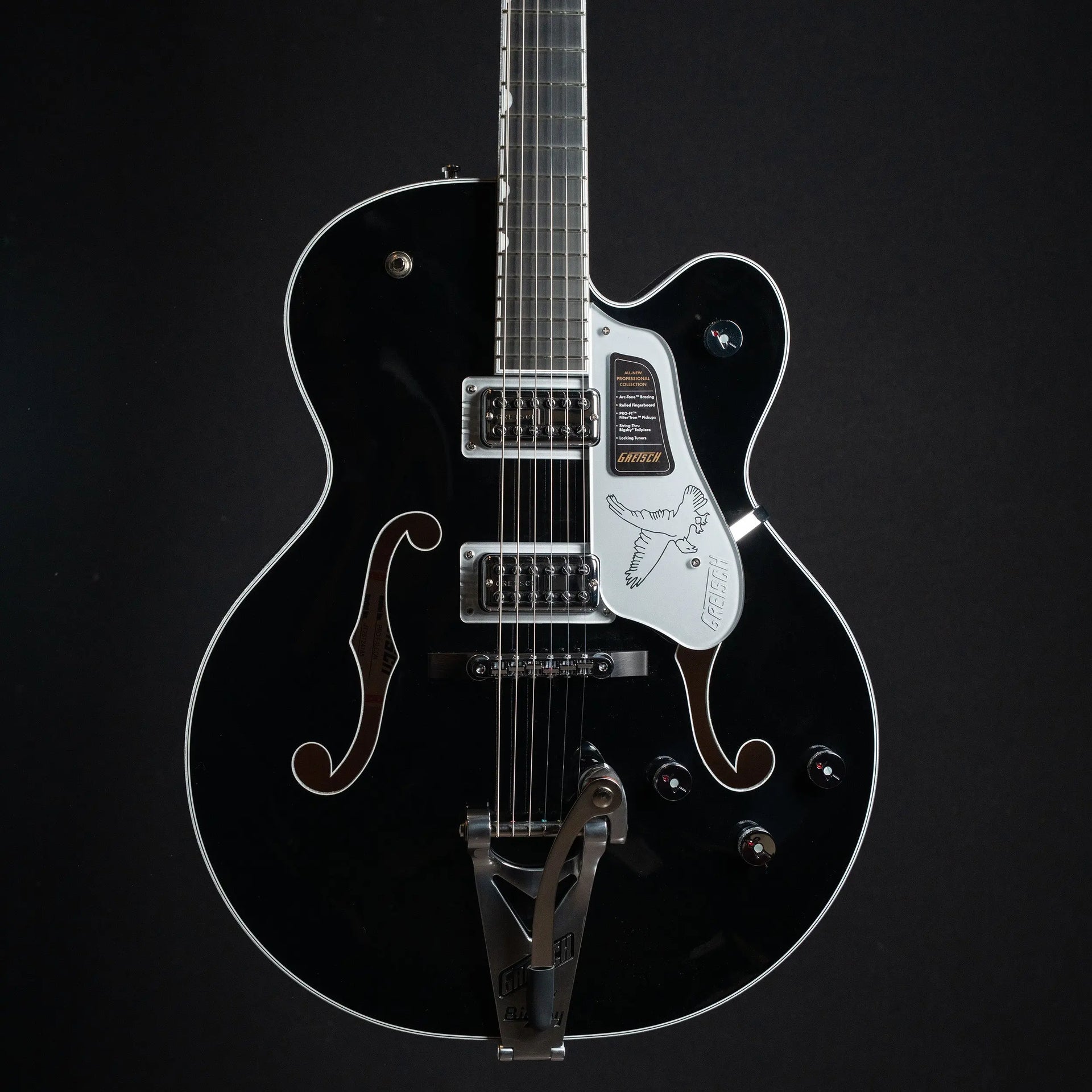 Gretsch Falcon Hollowbody with String-Thru Bigsby - Black Gretsch