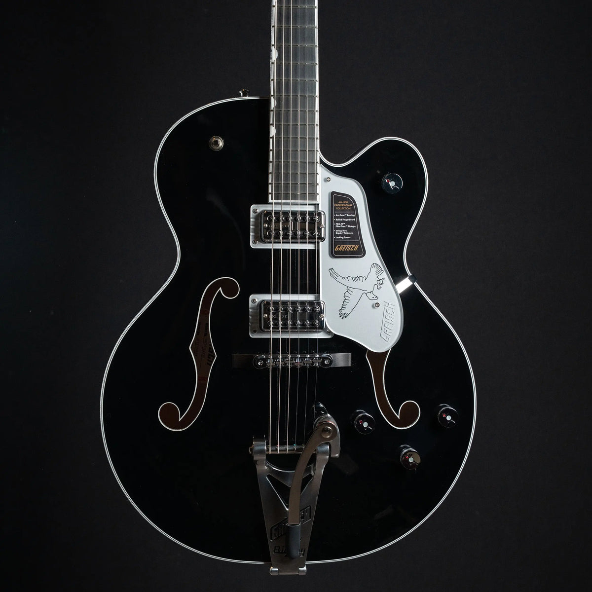 Gretsch Falcon Hollowbody with String-Thru Bigsby - Black Gretsch