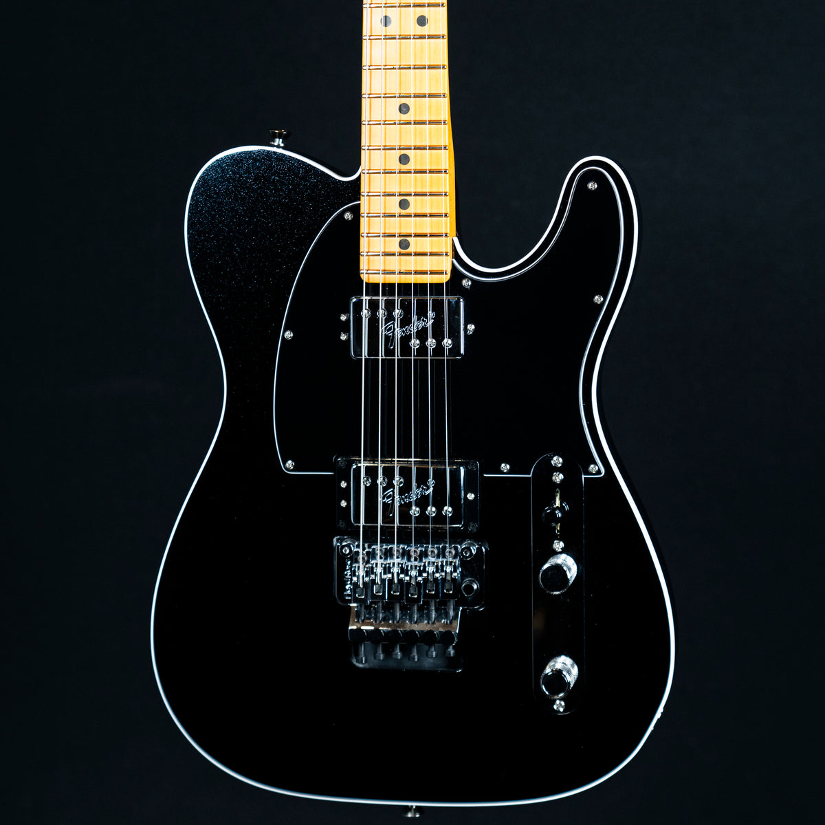 2025 Fender American Ultra Luxe Tele Floyd Rose HH - Mystic Black | Preowned