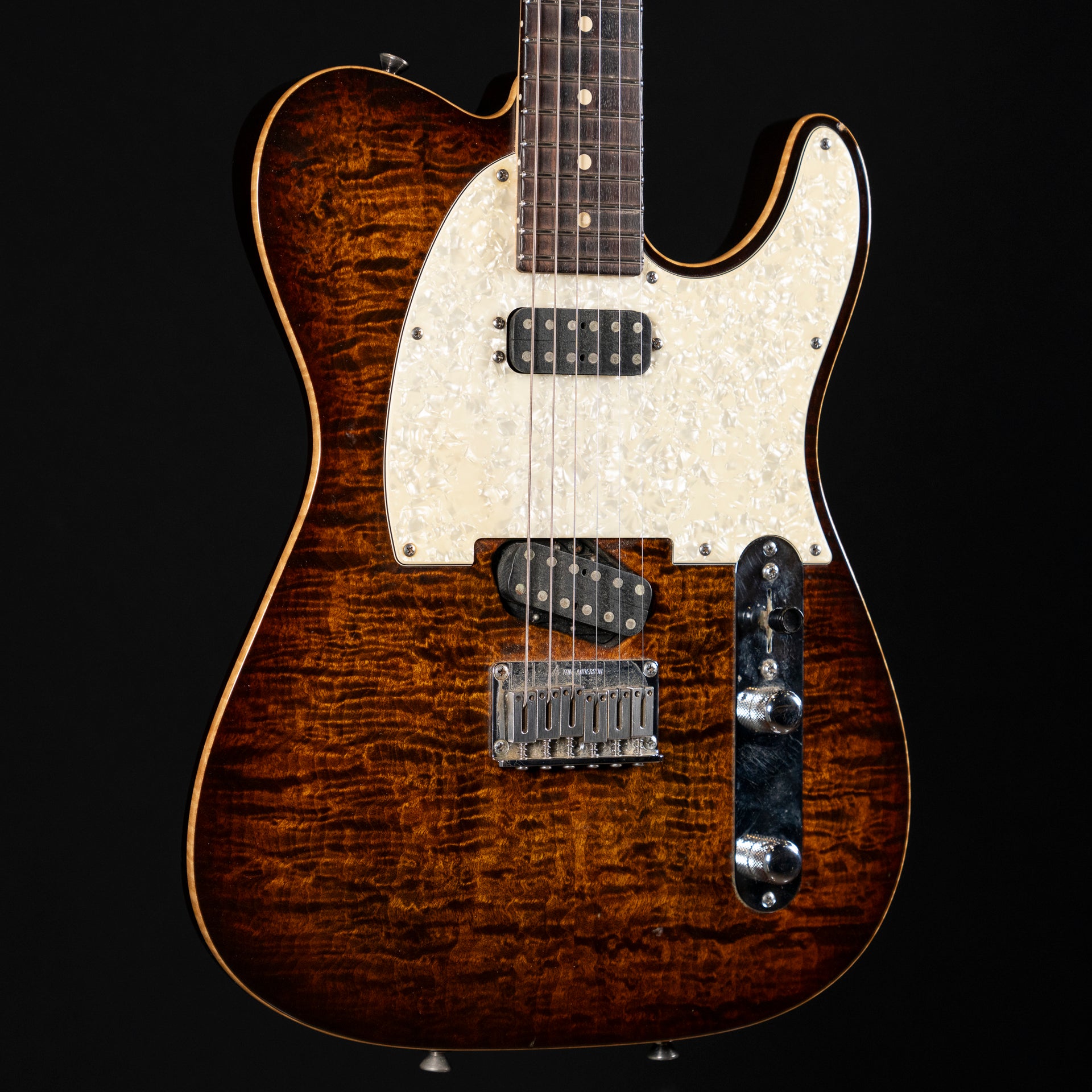 2010 Tom Anderson Short Hollow T Drop Top Classic – Burnished Orange Burst w/ Binding