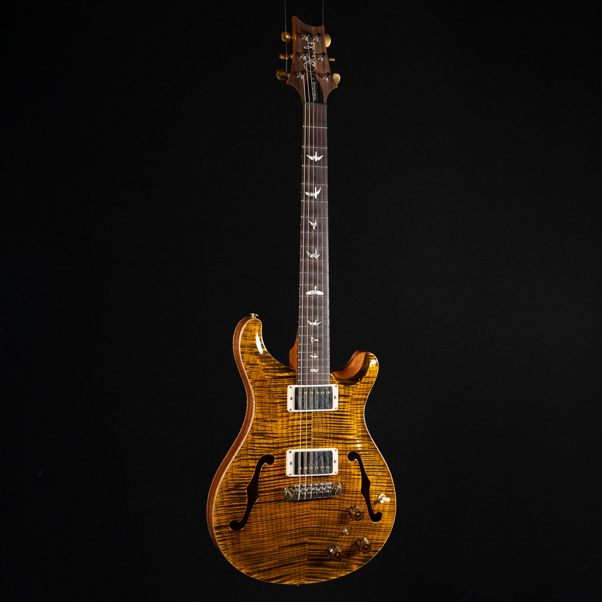 2020 PRS Hollowbody II Piezo 10-Top - Yellow Tiger - Midwood Guitar