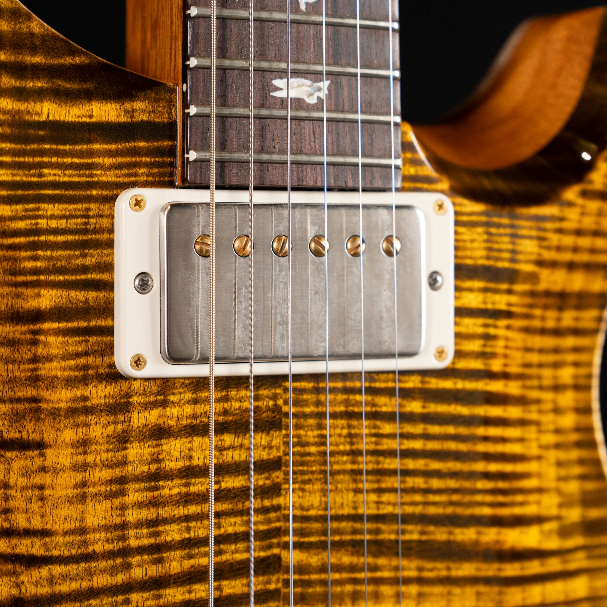 2020 PRS Hollowbody II Piezo 10-Top - Yellow Tiger - Midwood Guitar