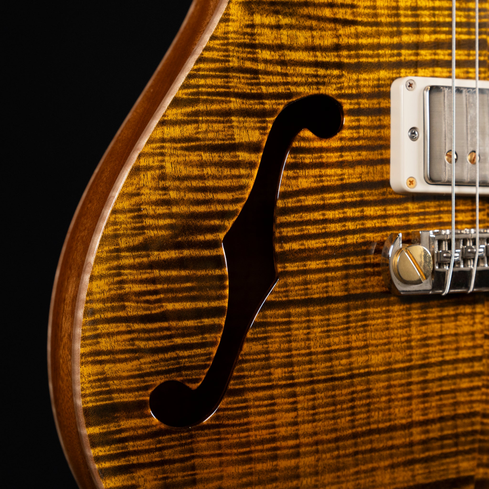 2020 PRS Hollowbody II Piezo 10-Top - Yellow Tiger - Midwood Guitar
