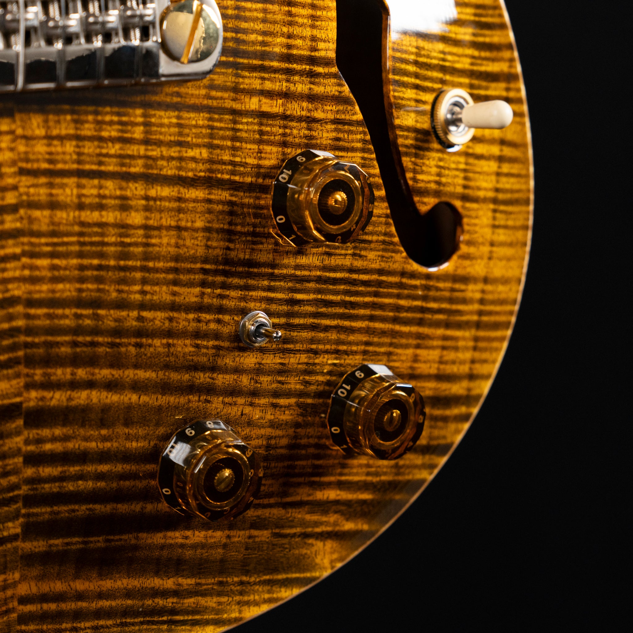 2020 PRS Hollowbody II Piezo 10-Top - Yellow Tiger - Midwood Guitar