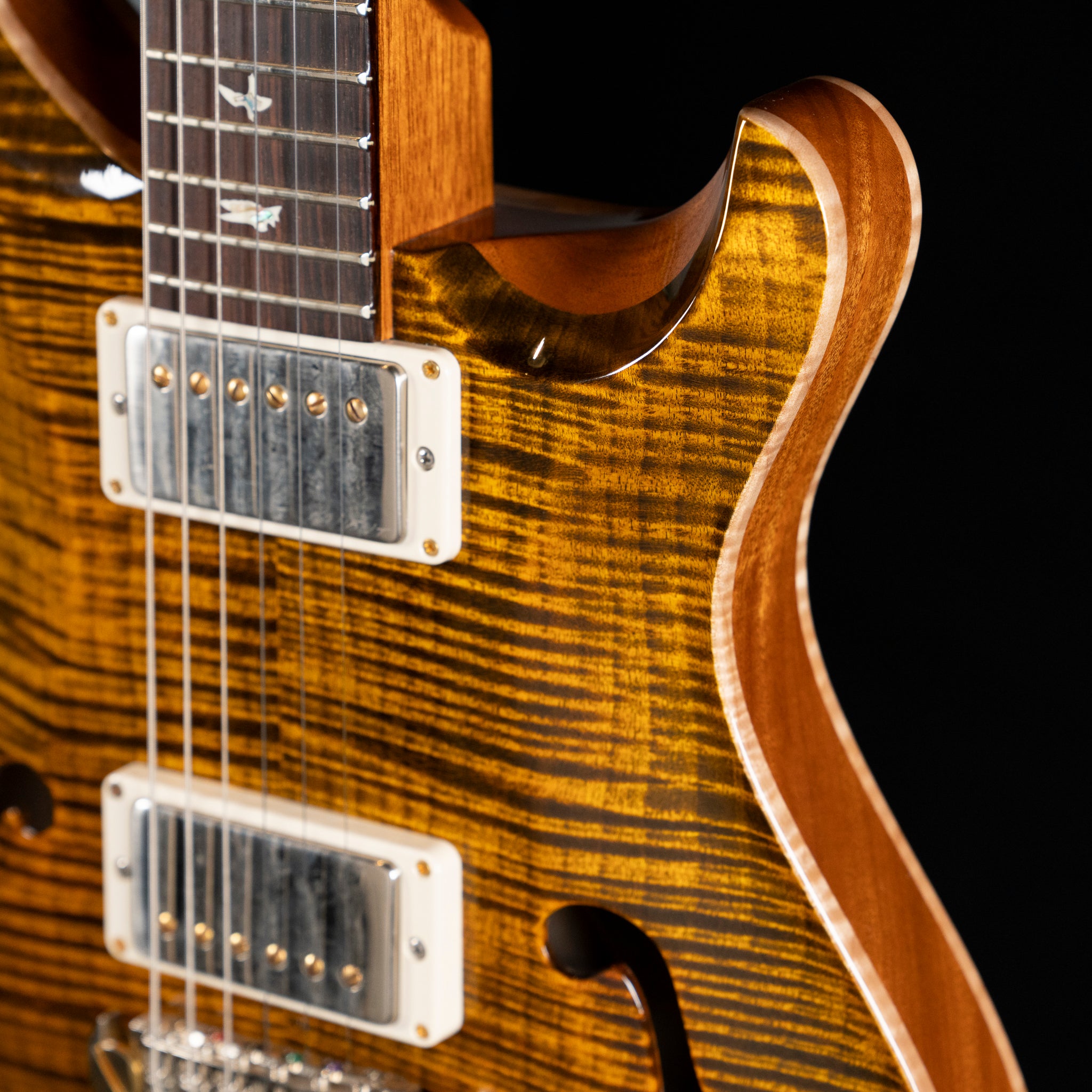2020 PRS Hollowbody II Piezo 10-Top - Yellow Tiger - Midwood Guitar