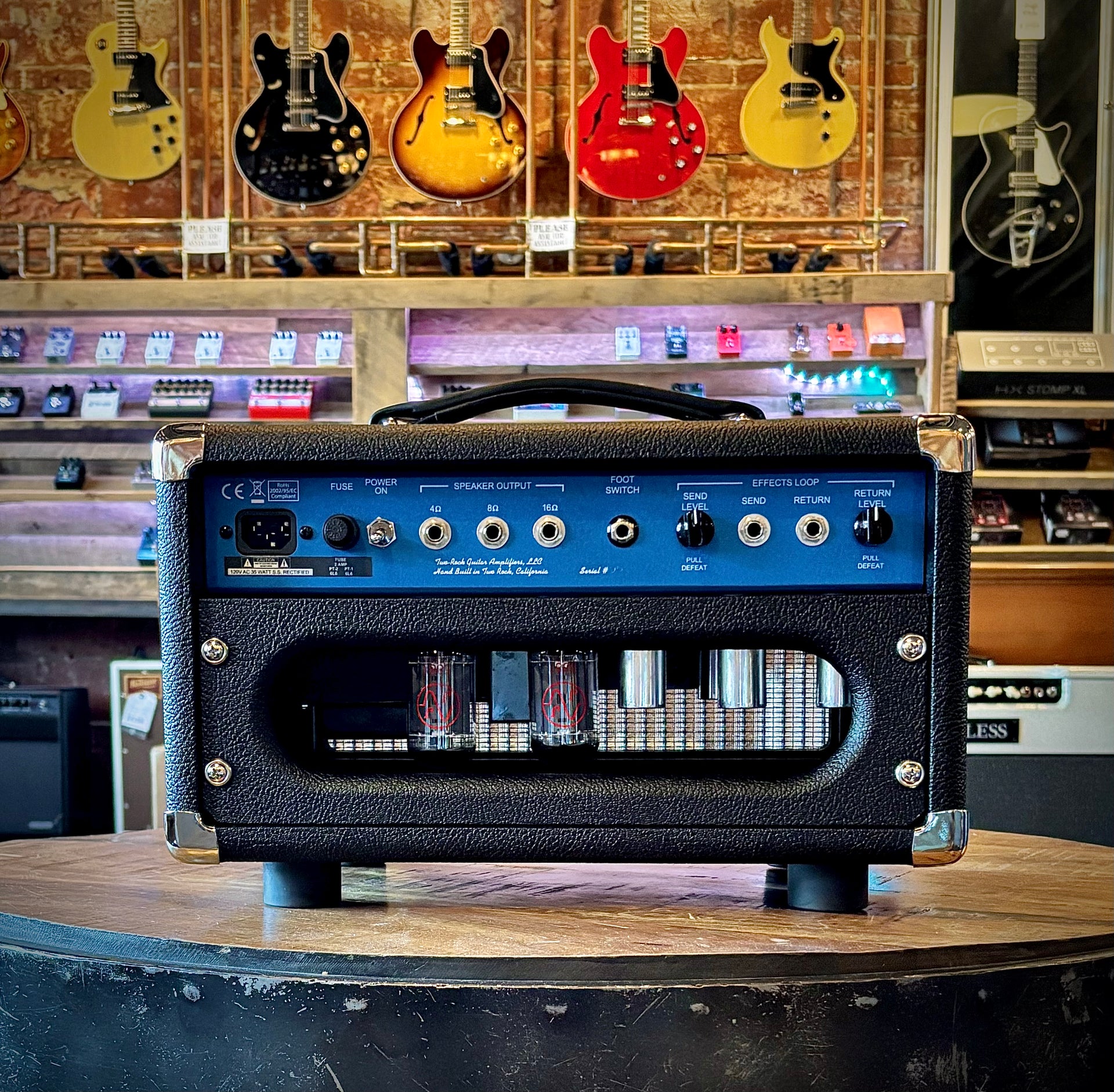 Two-Rock Studio Overdrive Head Black Bronco W/Blue Faceplate