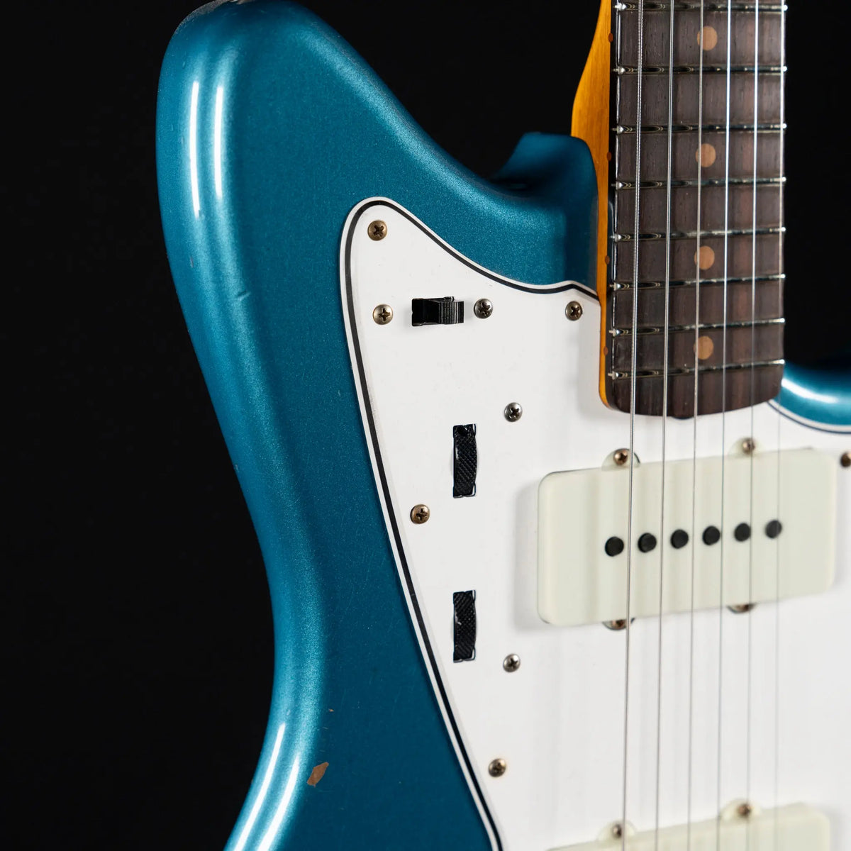 Fender Custom Shop ’63 Jazzmaster Relic Electric Guitar – Ocean Turquoise - Midwood Guitar