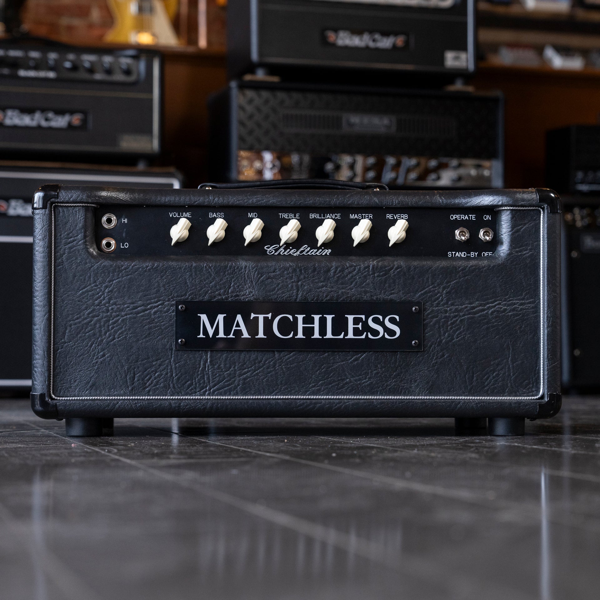 Matchless Chieftain Amplifier Head – Black Tolex w/ Silver Piping