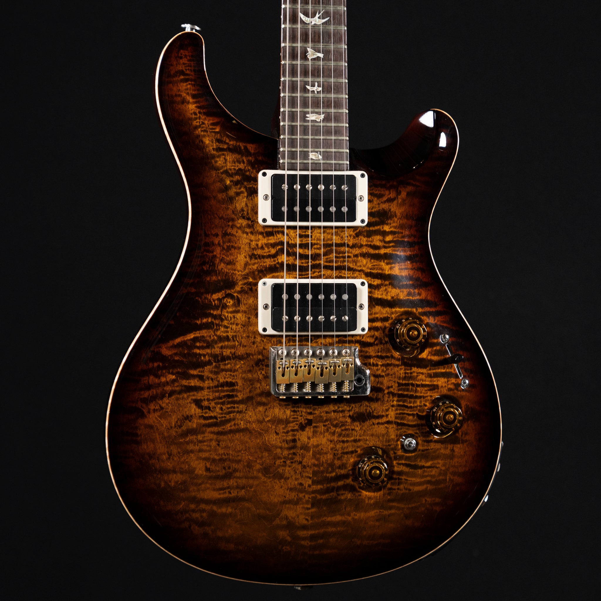 2019 PRS Custom 24 Piezo Electric Guitar - Black Gold - Midwood Guitar