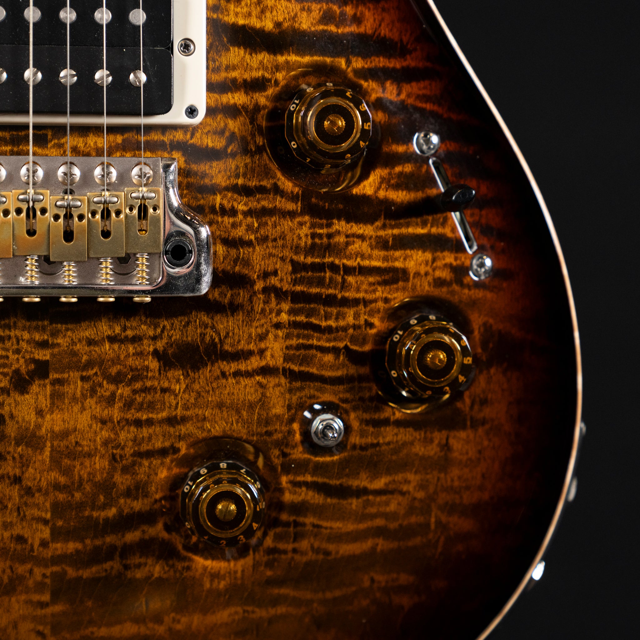 2019 PRS Custom 24 Piezo Electric Guitar - Black Gold - Midwood Guitar