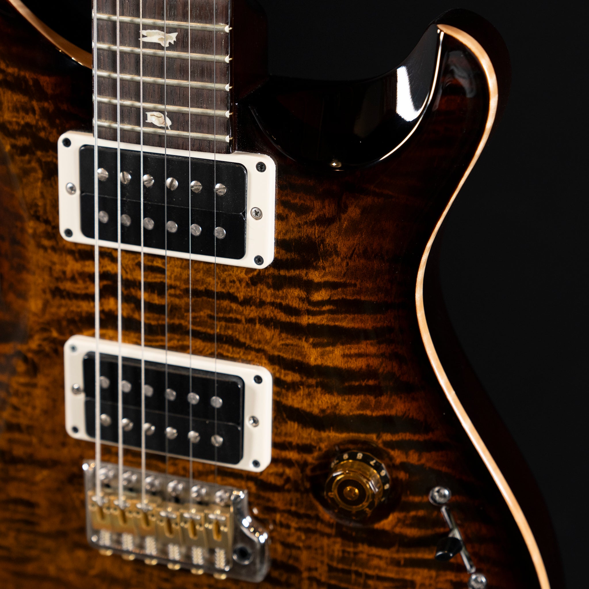 2019 PRS Custom 24 Piezo Electric Guitar - Black Gold - Midwood Guitar