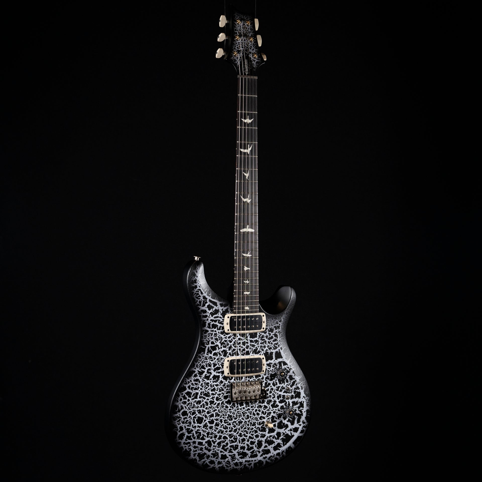 PRS S2 Custom 24-08 "Sprayer's Choice" Custom Color - Black Crackle Satin - Midwood Guitar