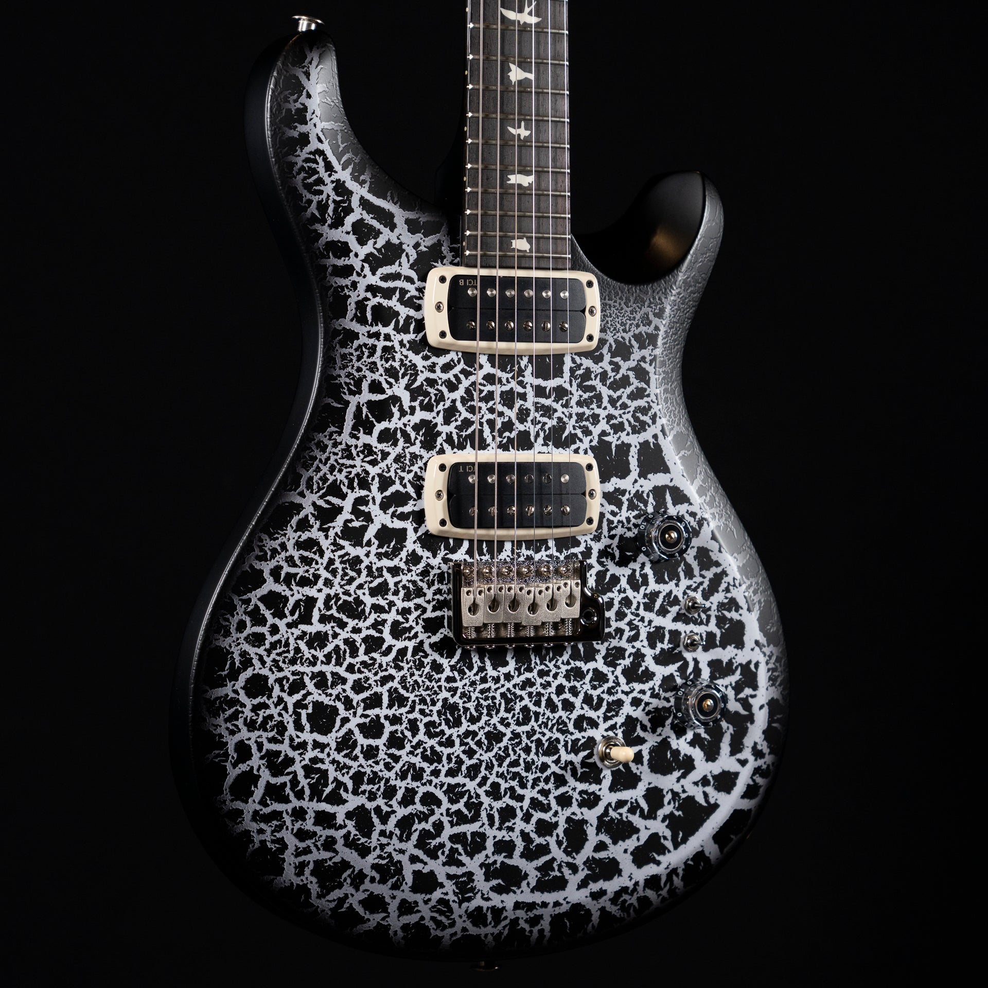 PRS S2 Custom 24-08 "Sprayer's Choice" Custom Color - Black Crackle Satin - Midwood Guitar