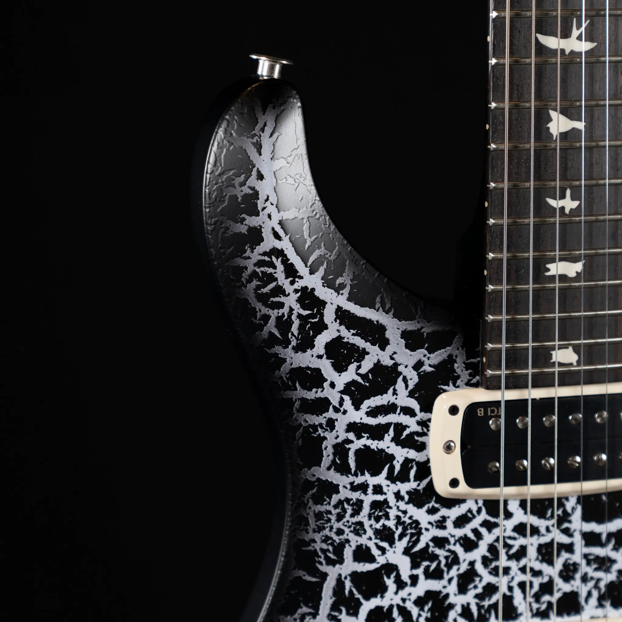 PRS S2 Custom 24-08 "Sprayer's Choice" Custom Color - Black Crackle Satin - Midwood Guitar