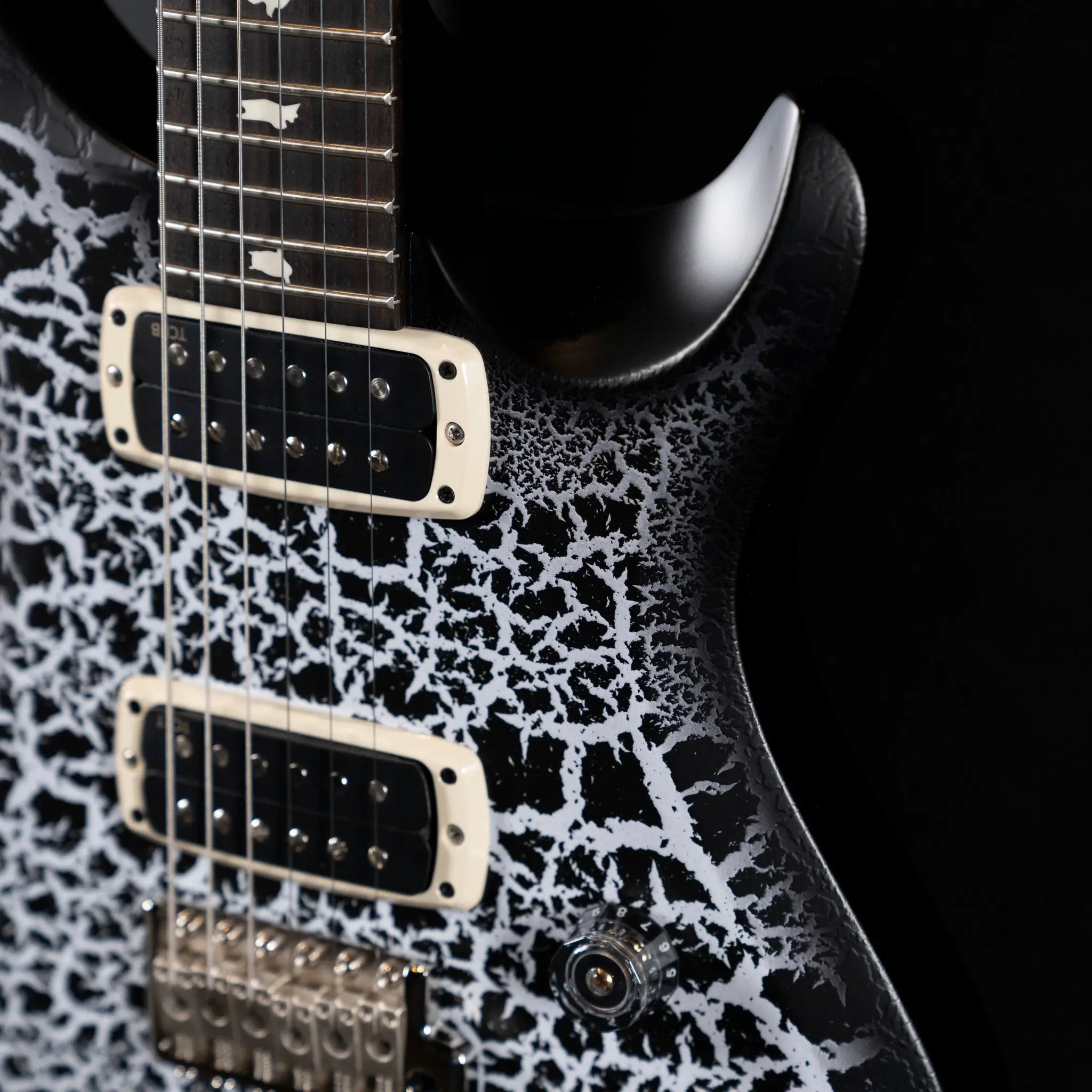 PRS S2 Custom 24-08 "Sprayer's Choice" Custom Color - Black Crackle Satin - Midwood Guitar