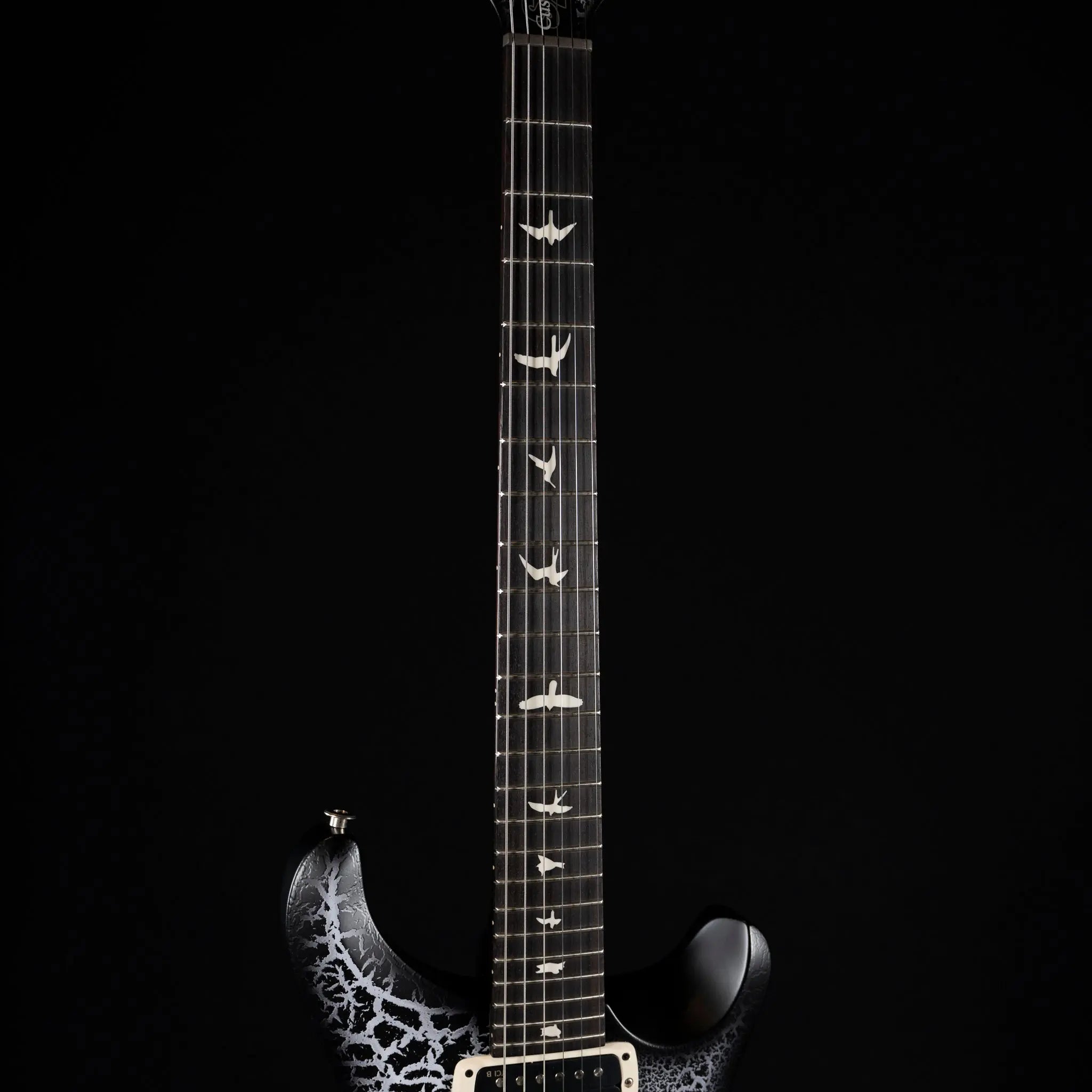 PRS S2 Custom 24-08 "Sprayer's Choice" Custom Color - Black Crackle Satin - Midwood Guitar
