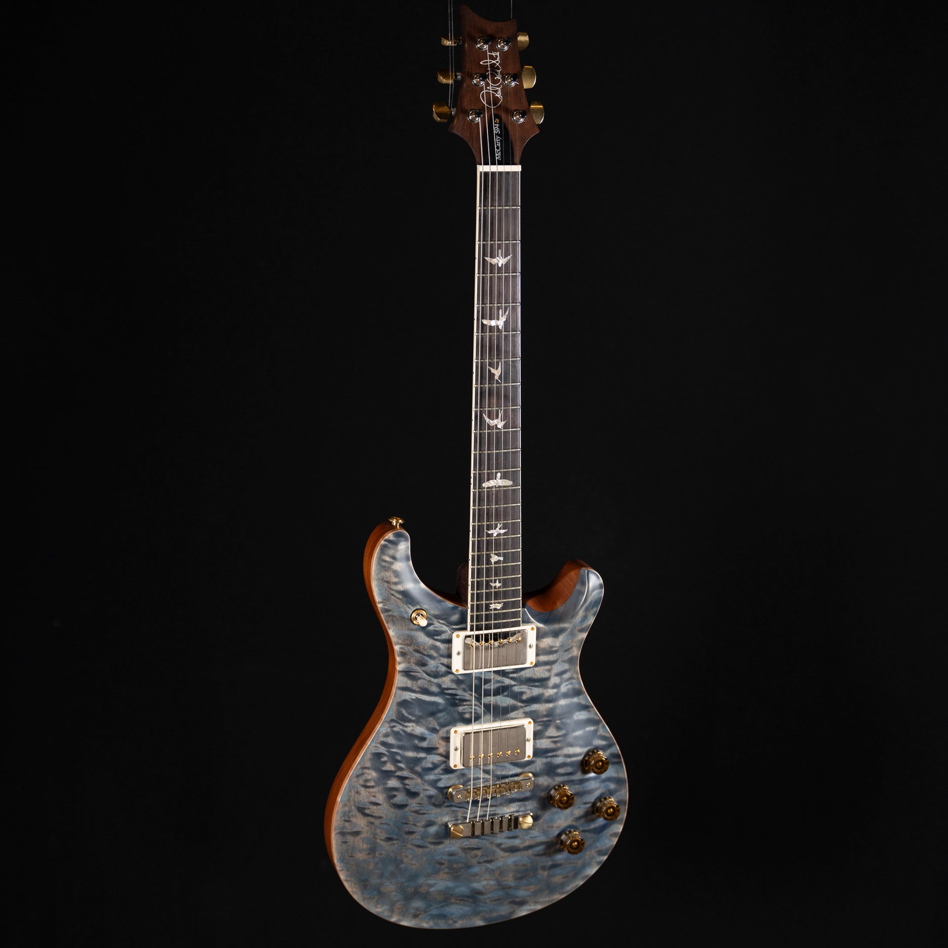 2018 PRS McCarty 594 Wood Library Satin Quilted Top - Brazilian Fretboard - Faded Blue Jean