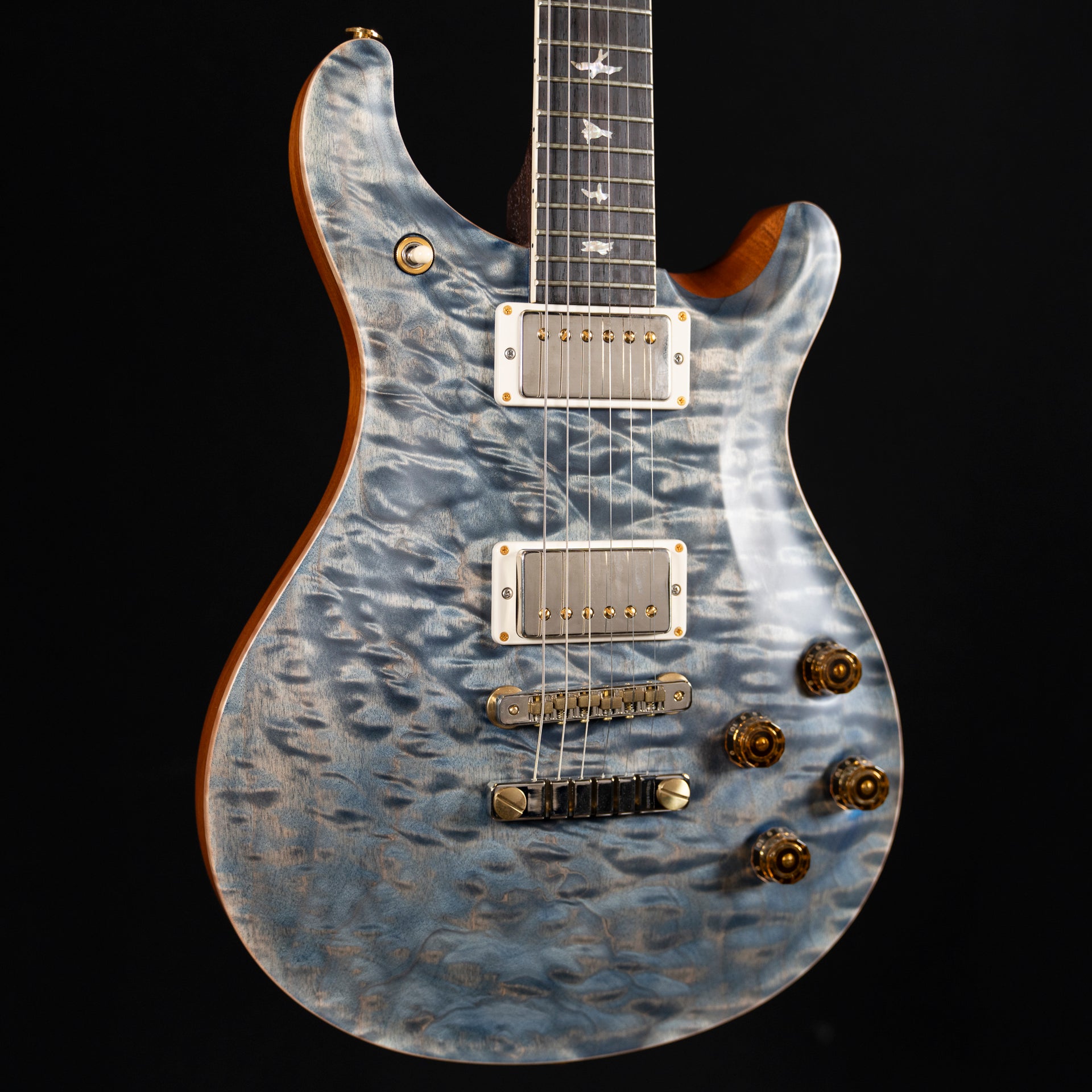 2018 PRS McCarty 594 Wood Library Satin Quilted Top - Brazilian Fretboard - Faded Blue Jean