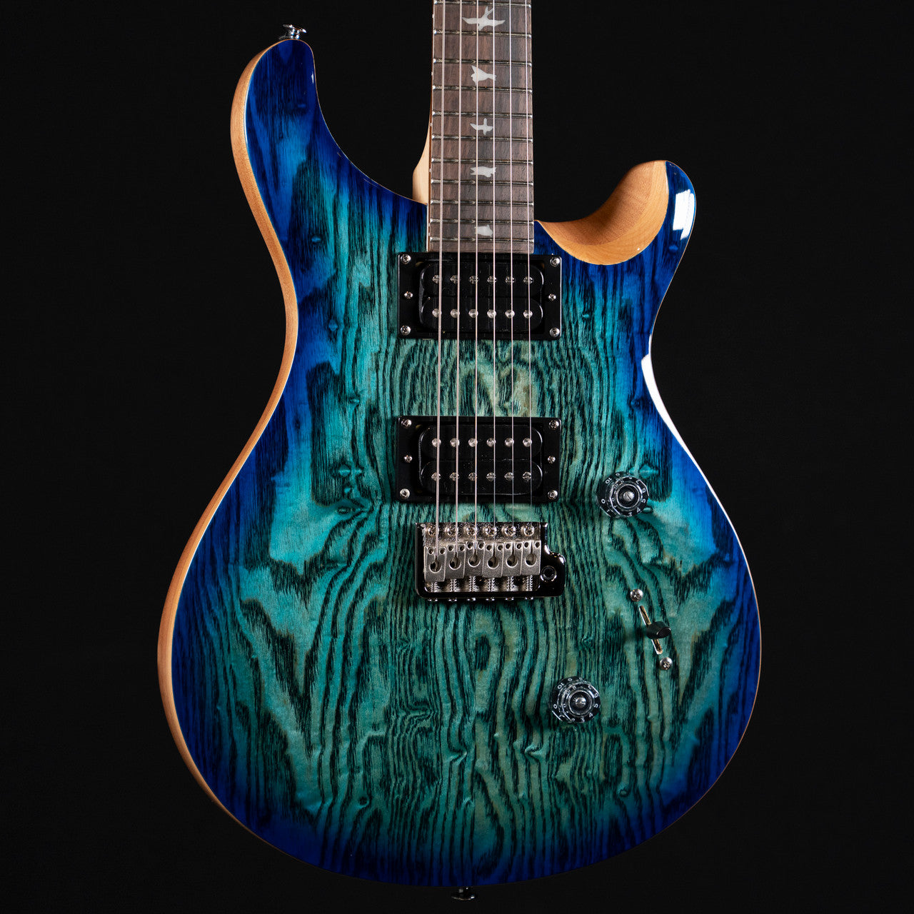 PRS SE Custom 24 Burled Ash Limited Edition Electric Guitar - Lake Blue