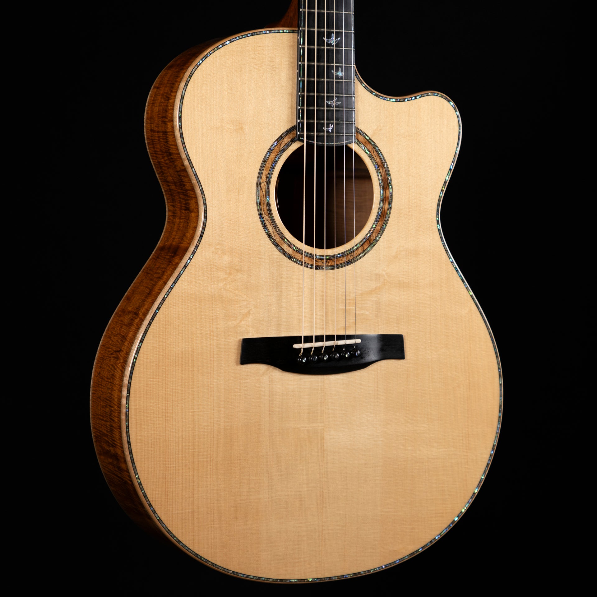 2014 PRS Private Stock Alex Lifeson Thinline Signature Acoustic Guitar - European Spruce/Koa