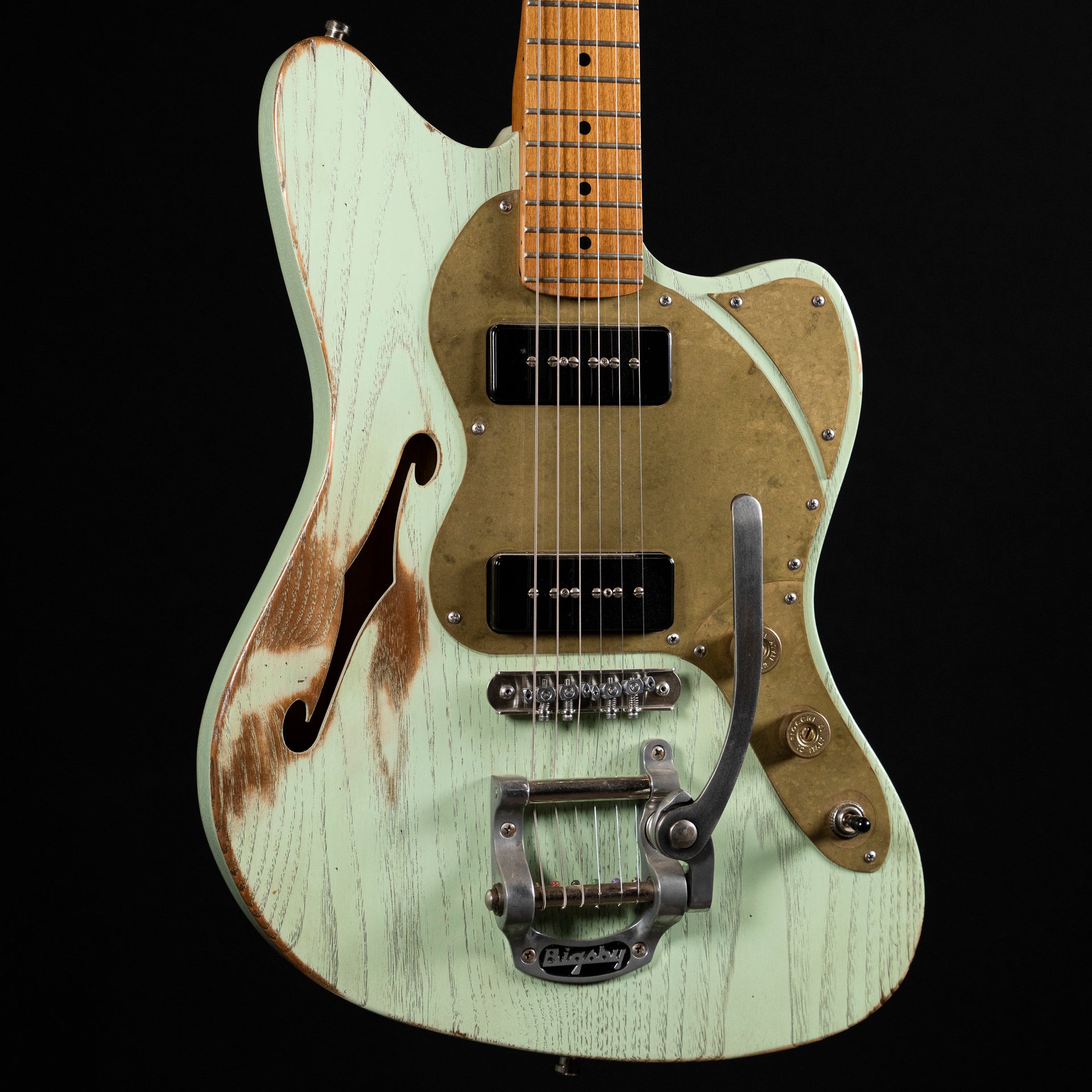 Paoletti Nancy Loft Semi-Hollow Electric Guitar - Relic Pastel Green