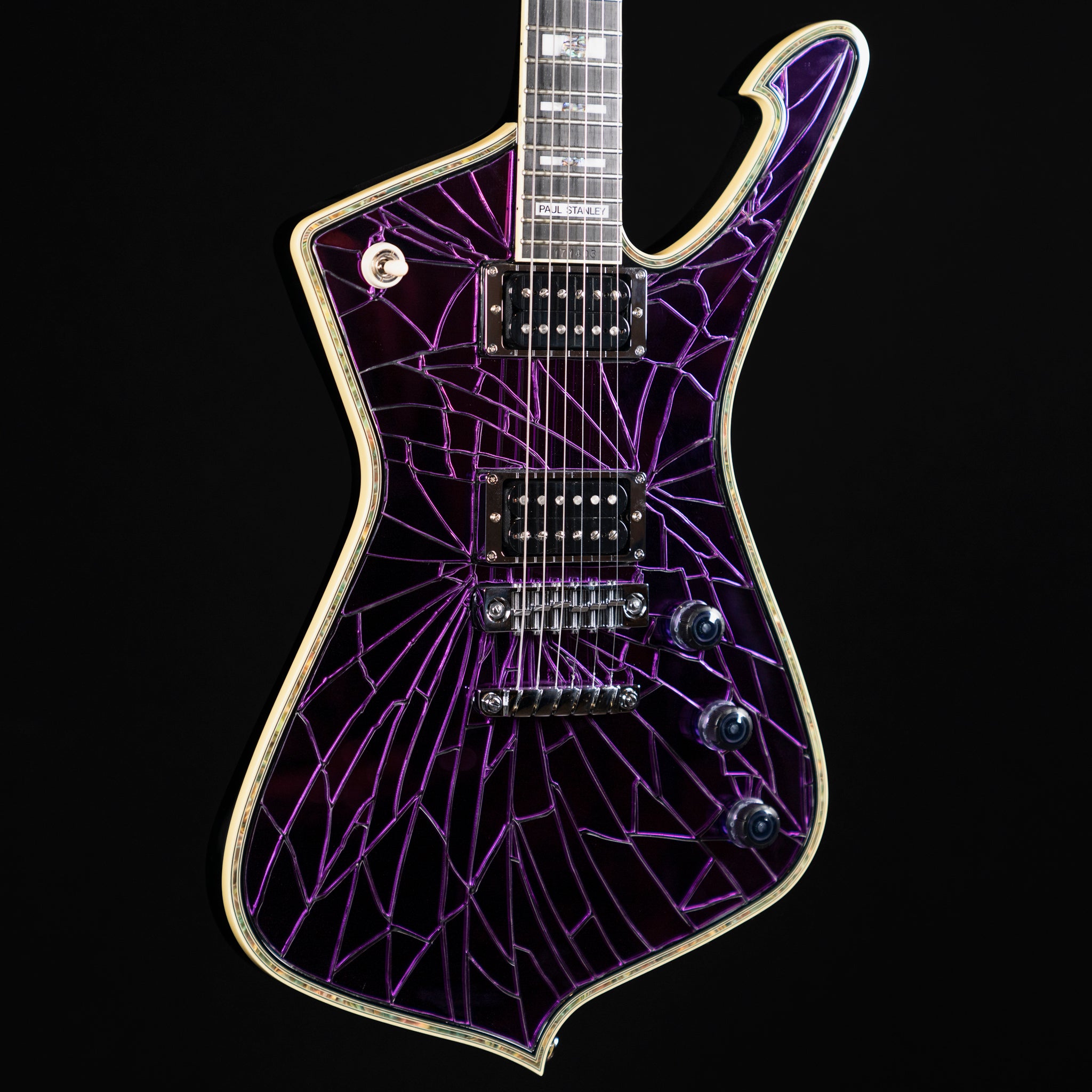 Ibanez PS2CM Paul Stanley Purple Cracked Mirror Guitar-Made in Japan