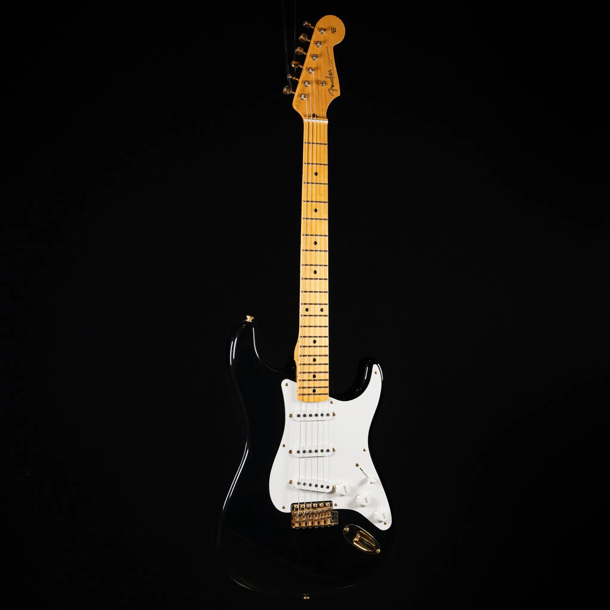 Fender Custom Shop 1955 Stratocaster - Lush Closet Classic - Black w/ Gold Hardware - Midwood Guitar