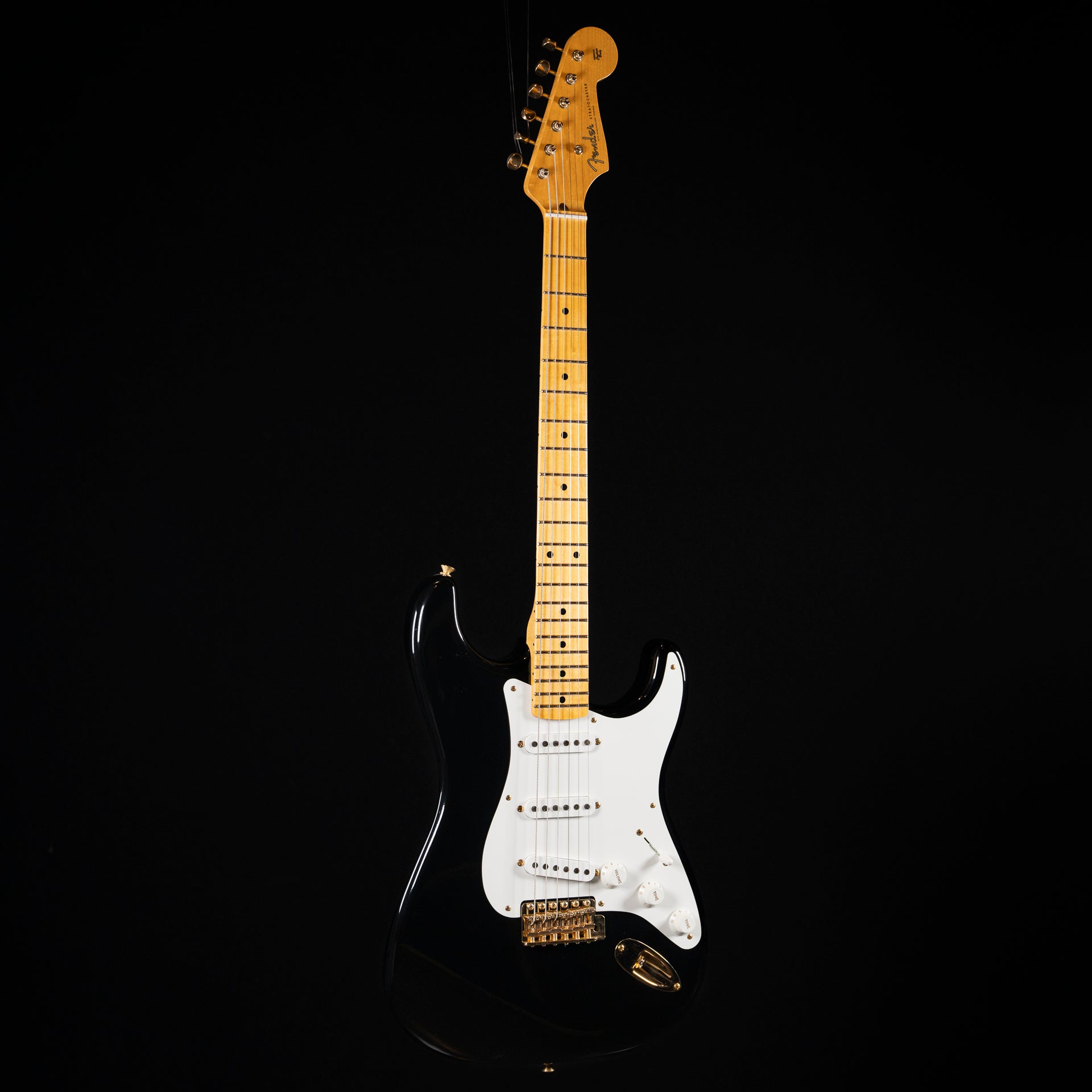 Fender Custom Shop 1955 Stratocaster - Lush Closet Classic - Black w/ Gold Hardware - Midwood Guitar