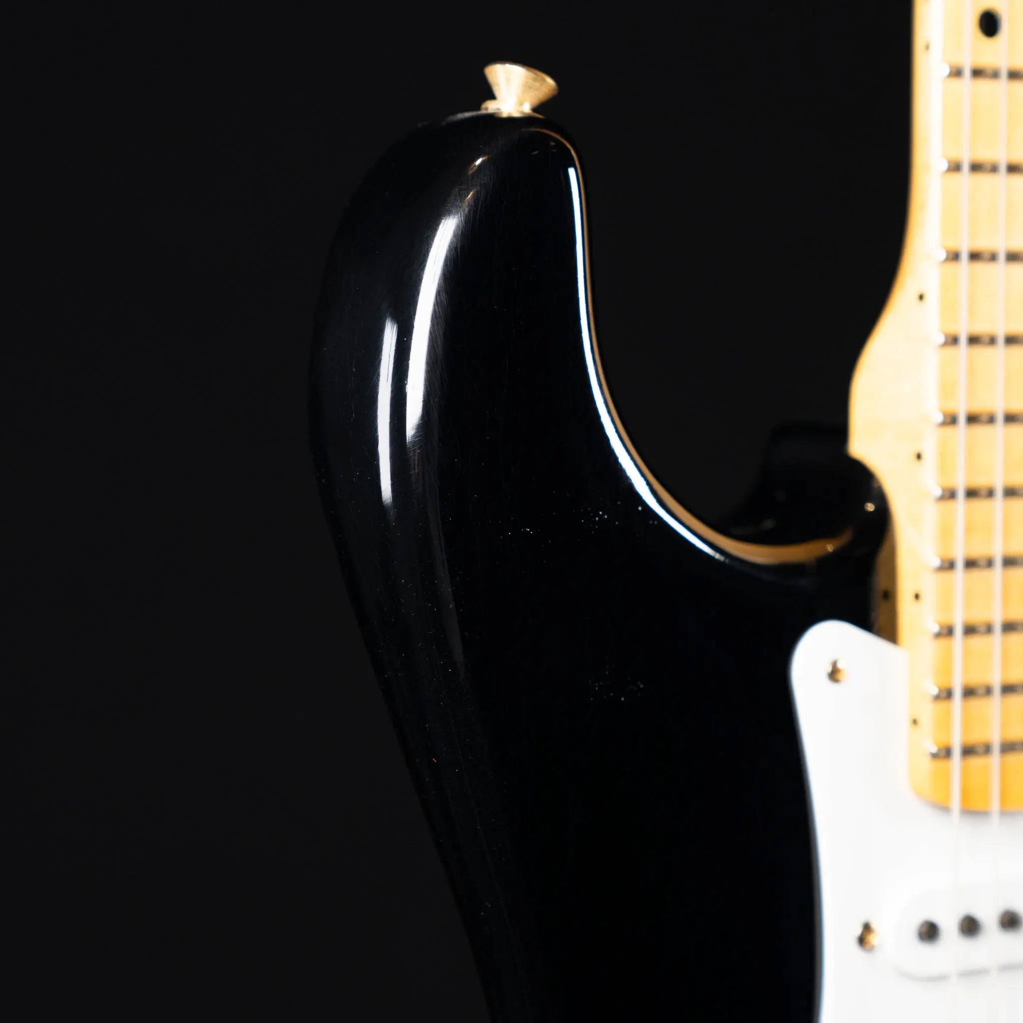 Fender Custom Shop 1955 Stratocaster - Lush Closet Classic - Black w/ Gold Hardware - Midwood Guitar