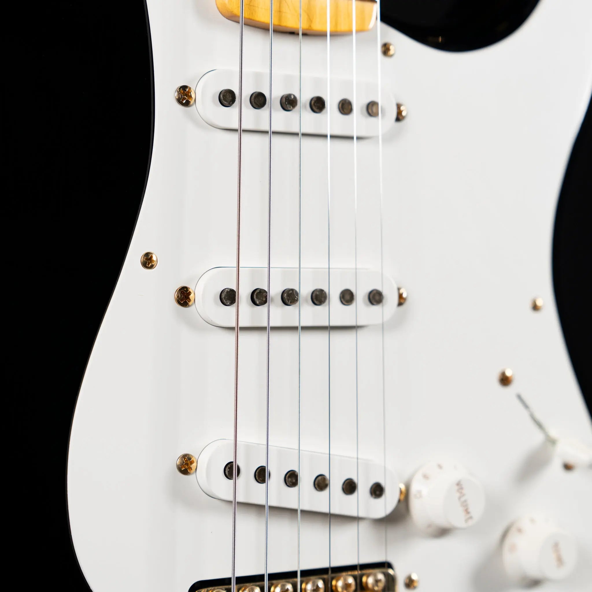 Fender Custom Shop 1955 Stratocaster - Lush Closet Classic - Black w/ Gold Hardware - Midwood Guitar