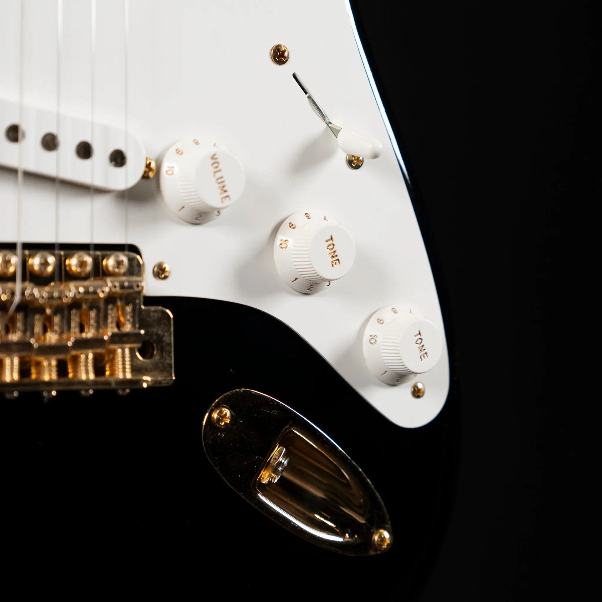 Fender Custom Shop 1955 Stratocaster - Lush Closet Classic - Black w/ Gold Hardware - Midwood Guitar